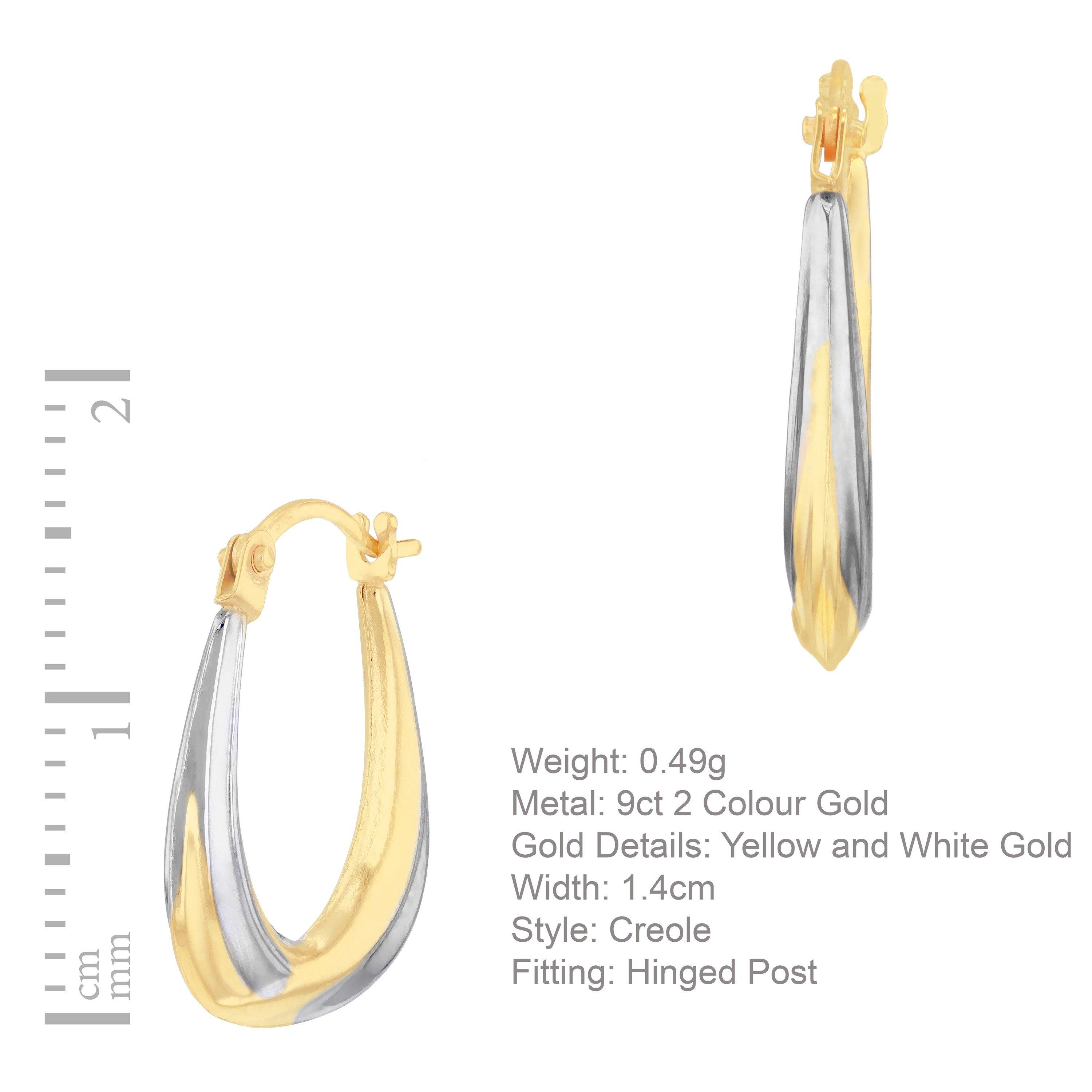 Gold - Be You - 9ct Gold 2-Colour Mini Hoops - 3