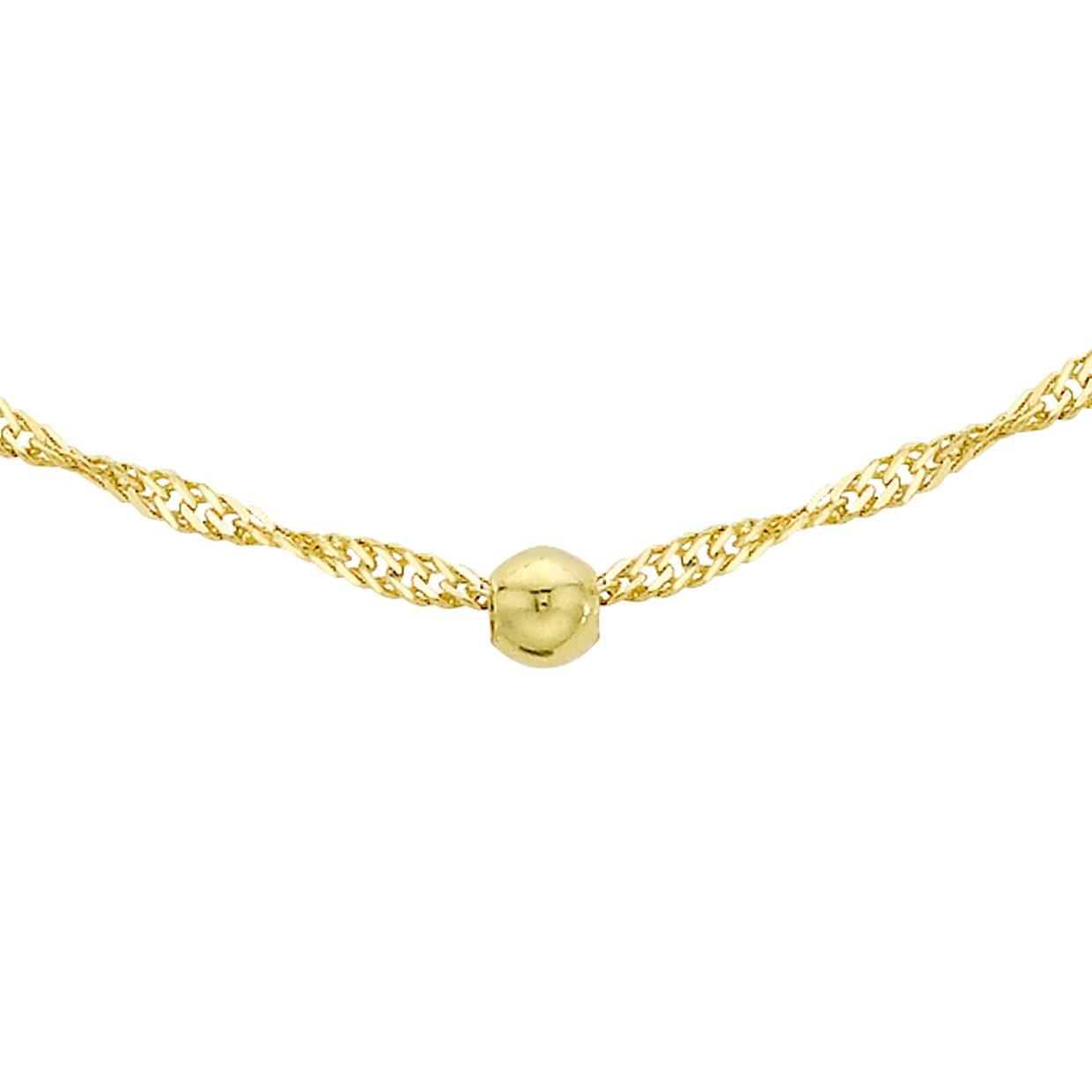 Gold - Be You - 9ct Gold Ball & Twist Curb Chain - 1