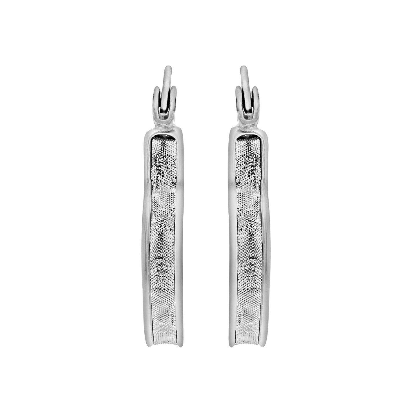 Silver - Be You - Sterling Silver Stardust Heart Hoops - 5