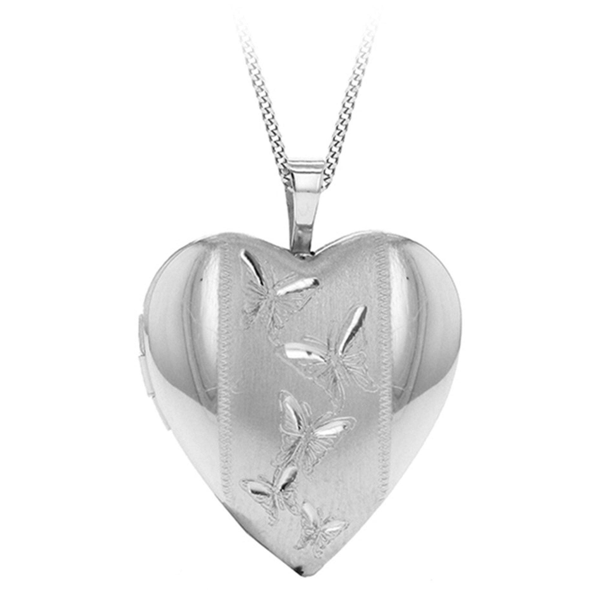Silver - Be You - Sterling Silver Butterfly Locket Necklace