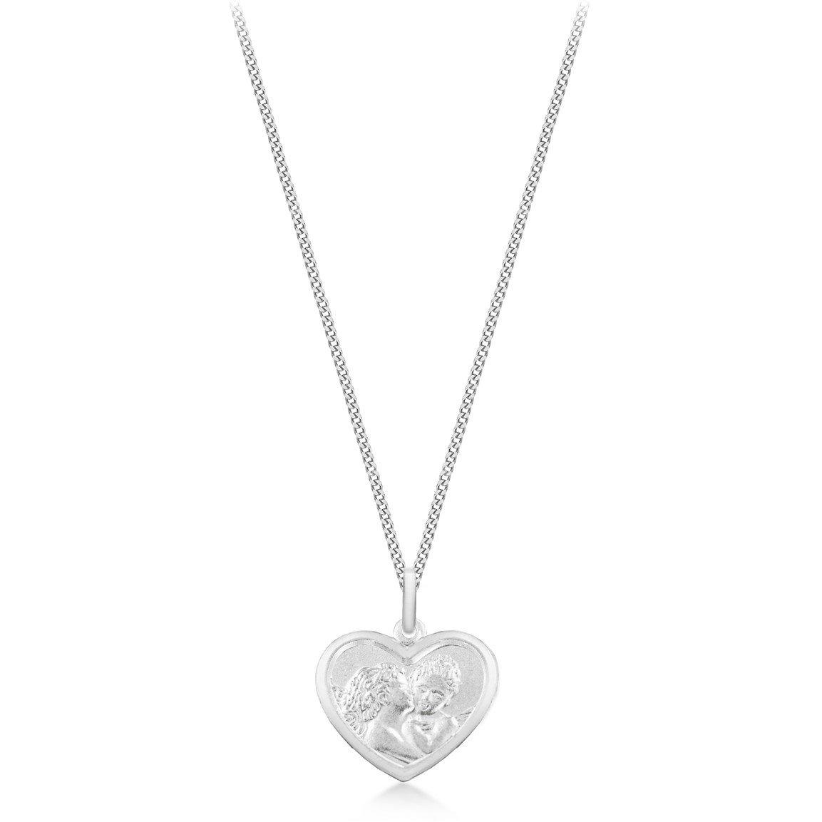 Silver - Be You - Sterling Silver Angle Heart Necklace - 3