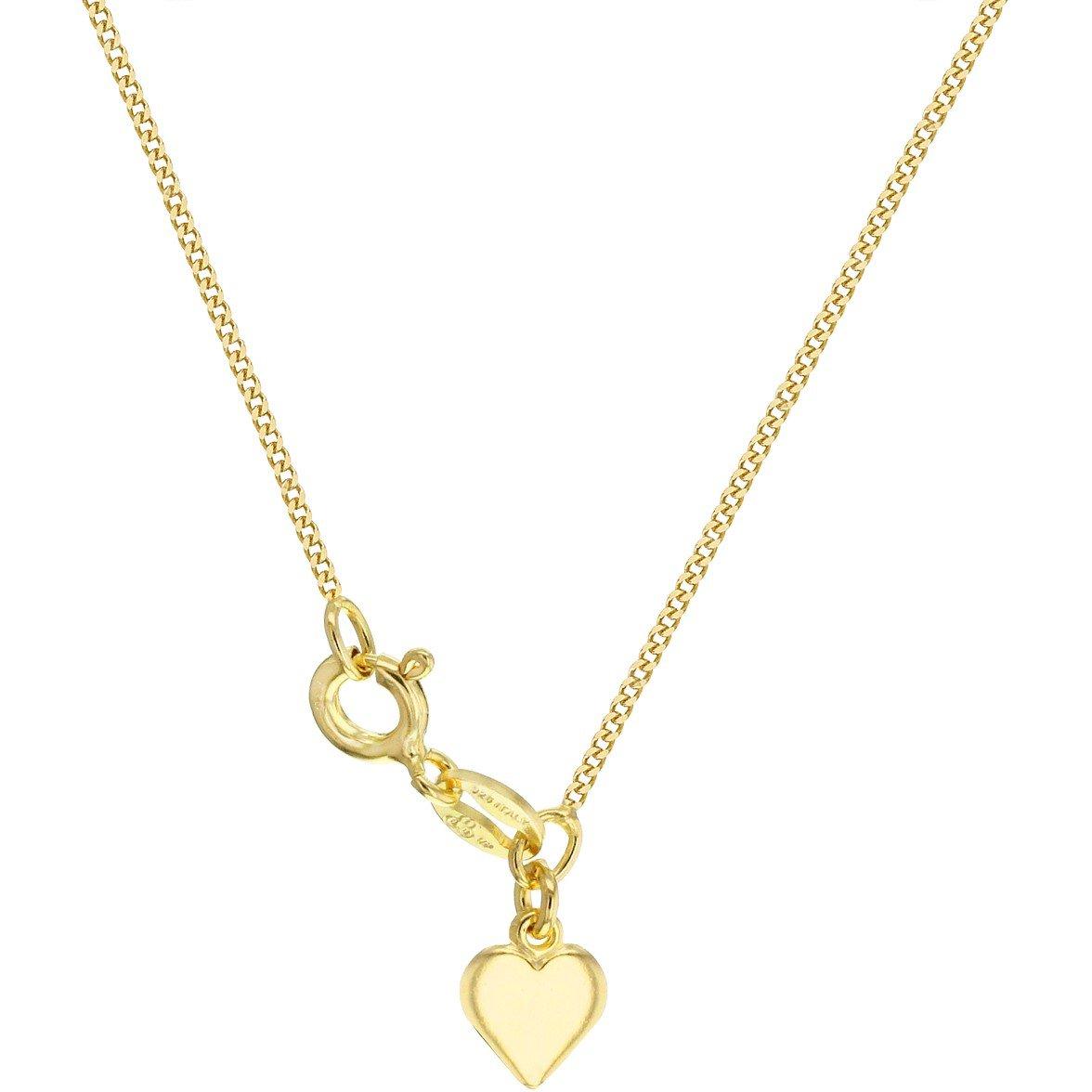 Gold - Be You - Sterling Silver Gold Plated Heart Curb Chain - 1