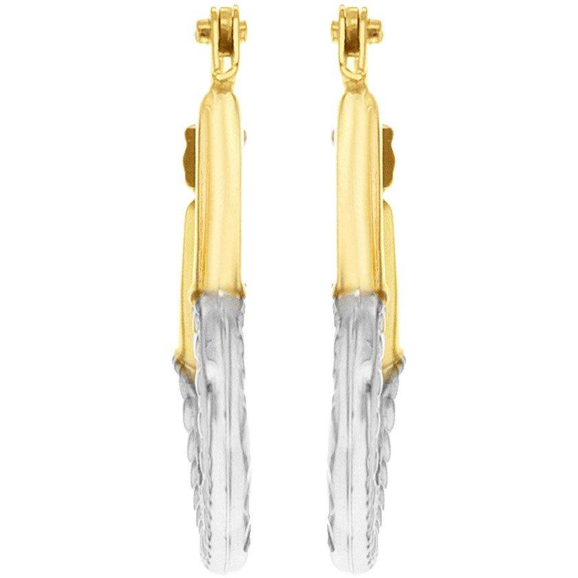 Gold - Be You - 9ct Gold Textured-Heart Hoops - 5