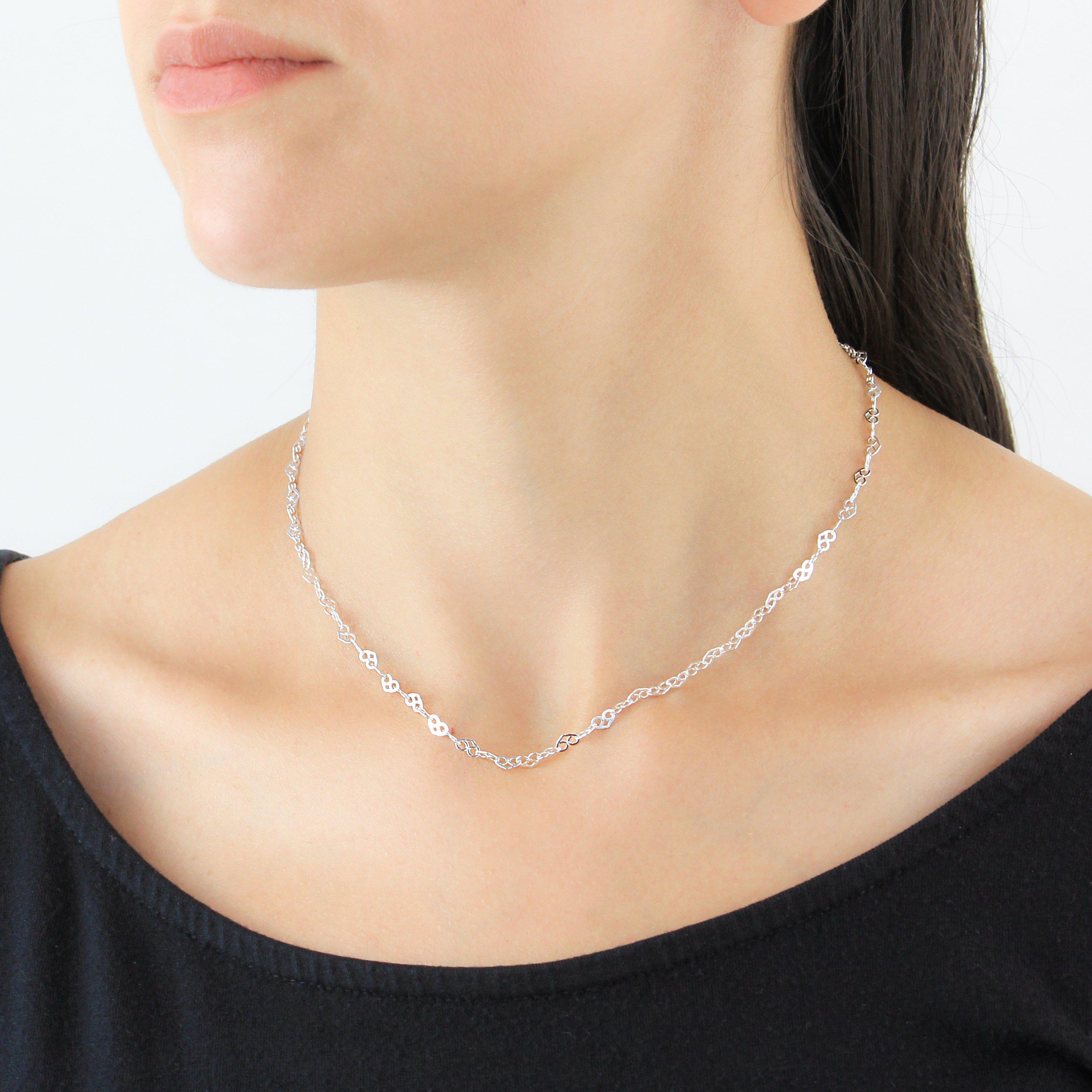 Silver - Be You - Sterling Silver Heart Link Chain - 3