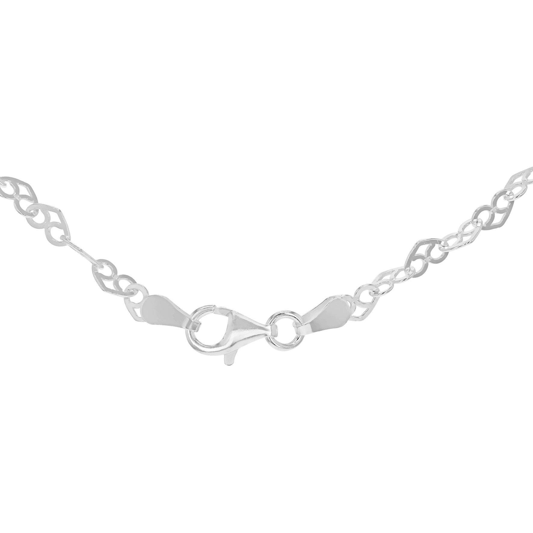 Silver - Be You - Sterling Silver Heart Link Chain - 4