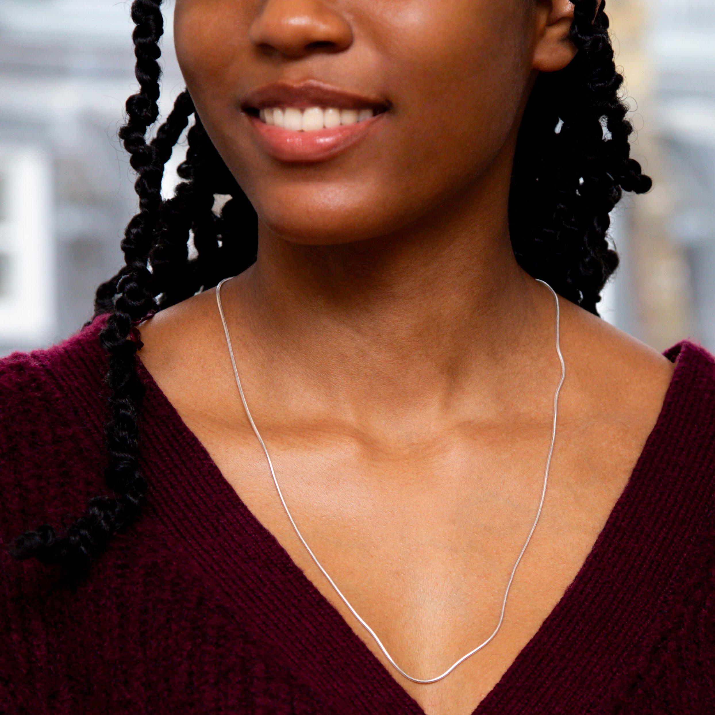 Silver - Be You - Sterling Silver Round Snake Chain - 2