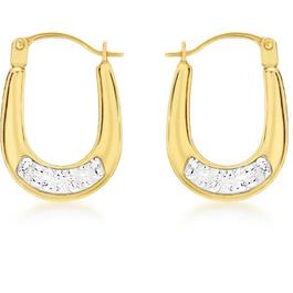 Be You 9ct Gold Mini Crystalique Hoops