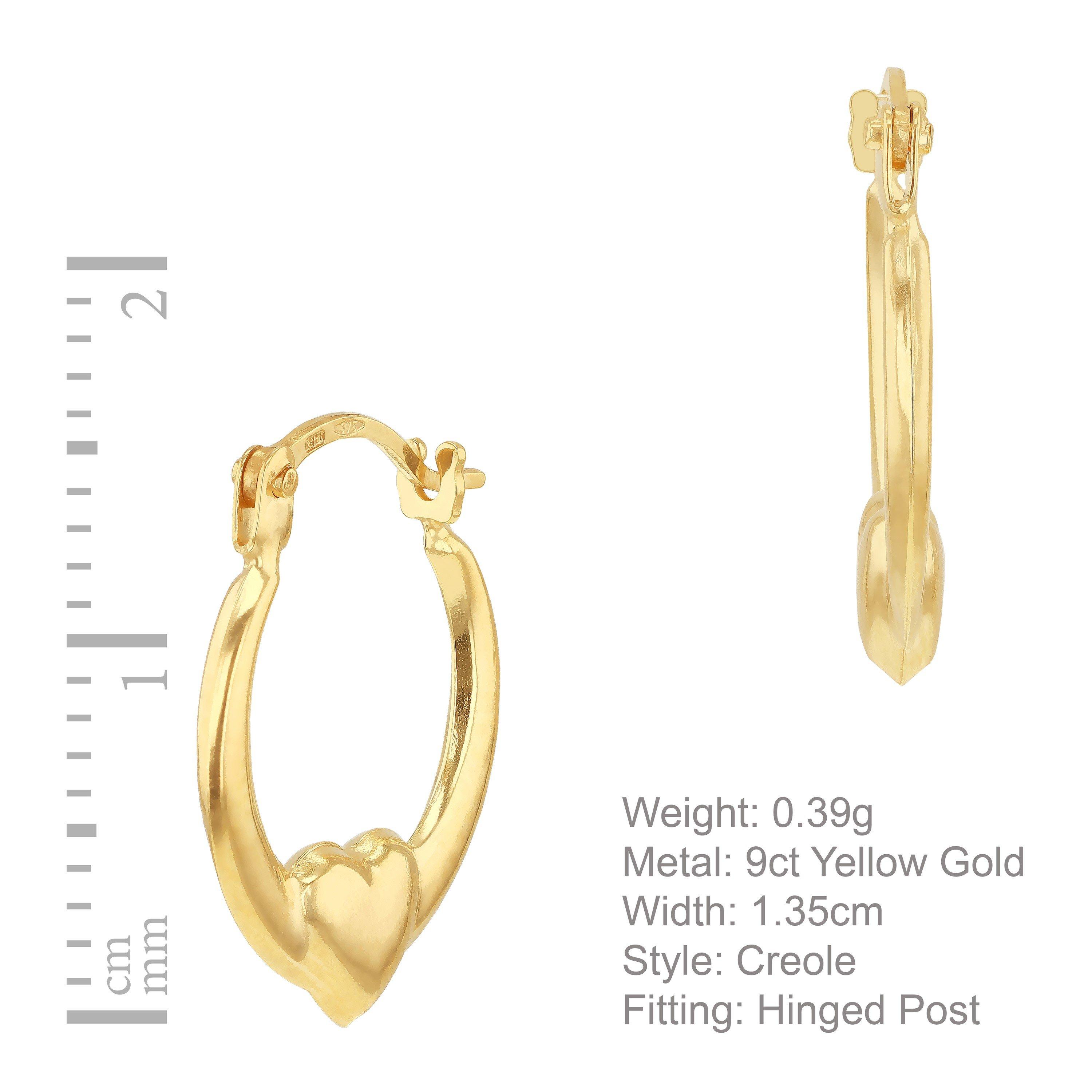 Gold - Be You - 9ct Gold Mini Heart Earrings - 3