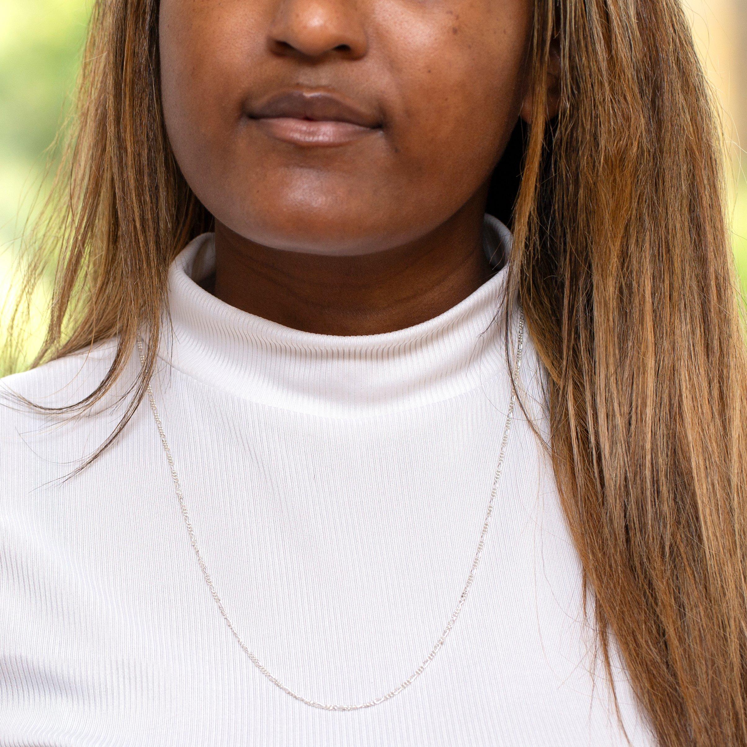 Silver - Be You - Sterling Silver Figaro Chain - 2