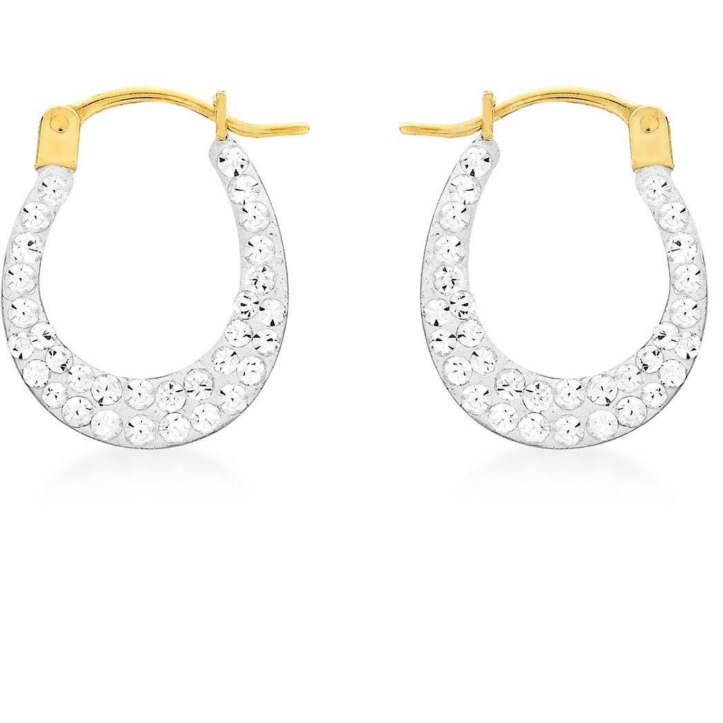 Be You 9ct Gold Mini Crystalique Hoops