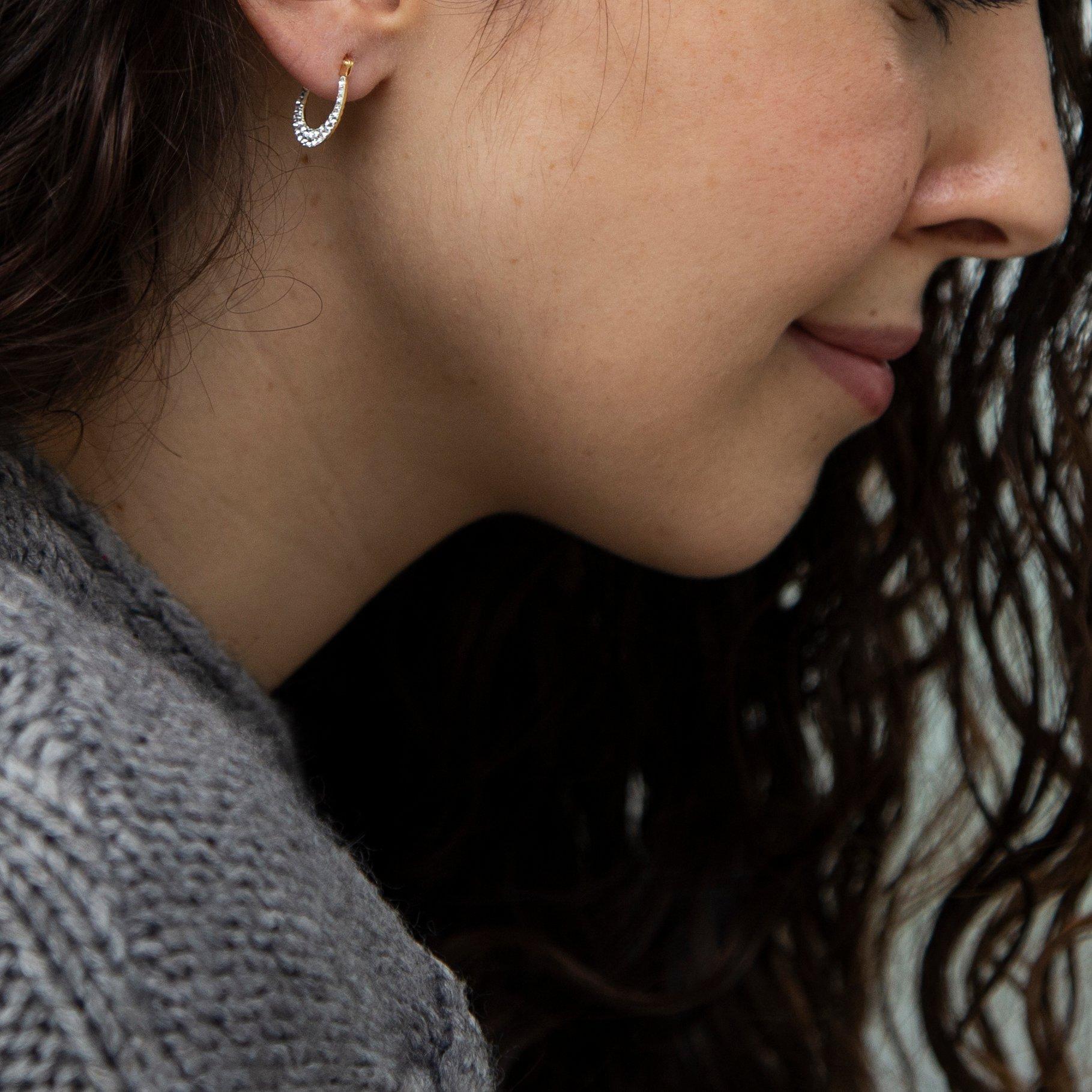 Gold - Be You - 9ct Gold Mini Crystalique Hoops - 3