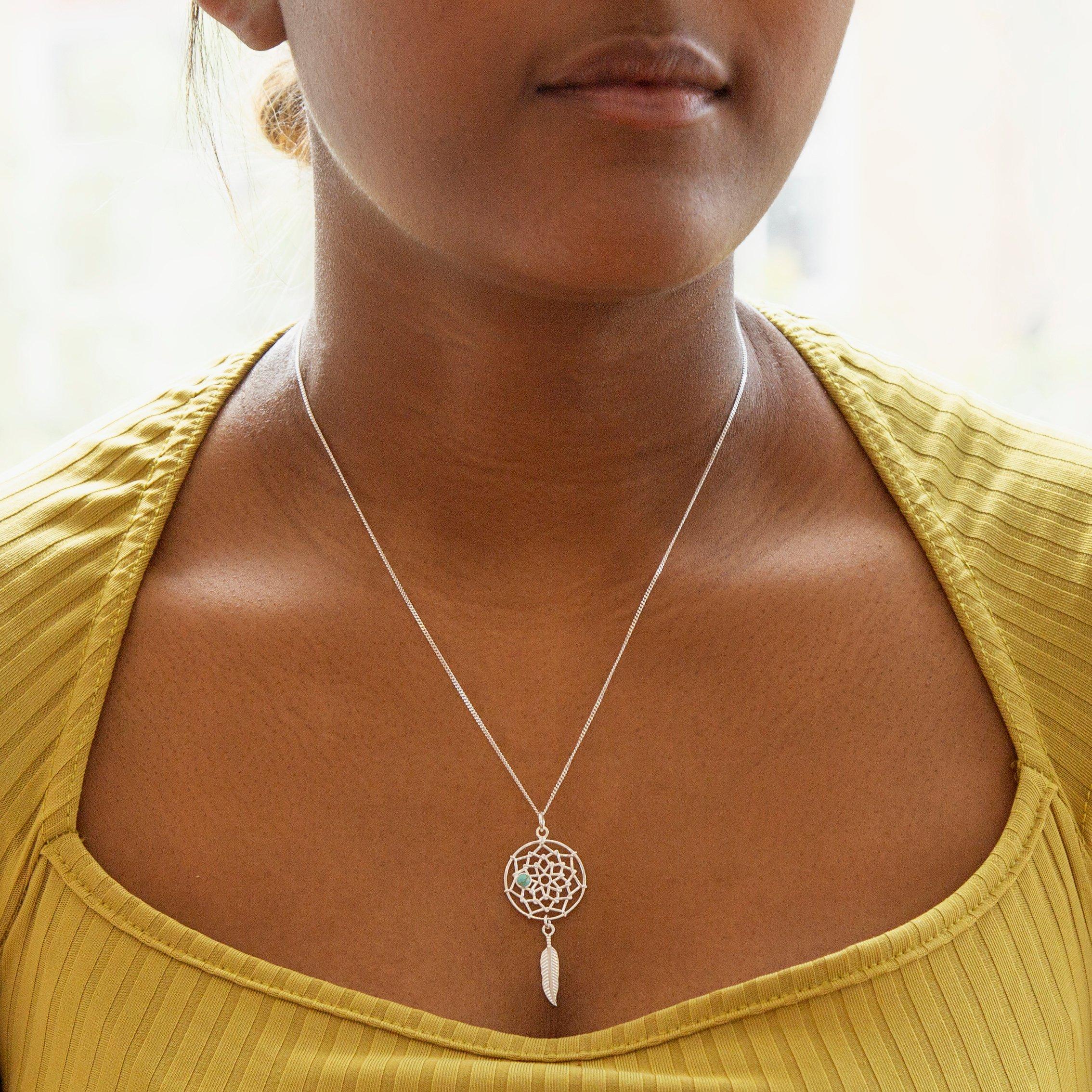 Silver - Be You - Sterling Silver Dreamcatcher Necklace - 2