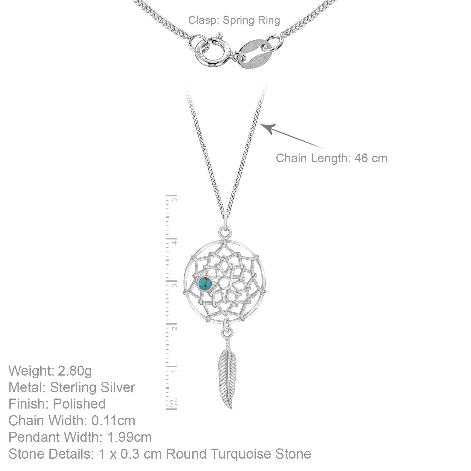 Silver - Be You - Sterling Silver Dreamcatcher Necklace - 3