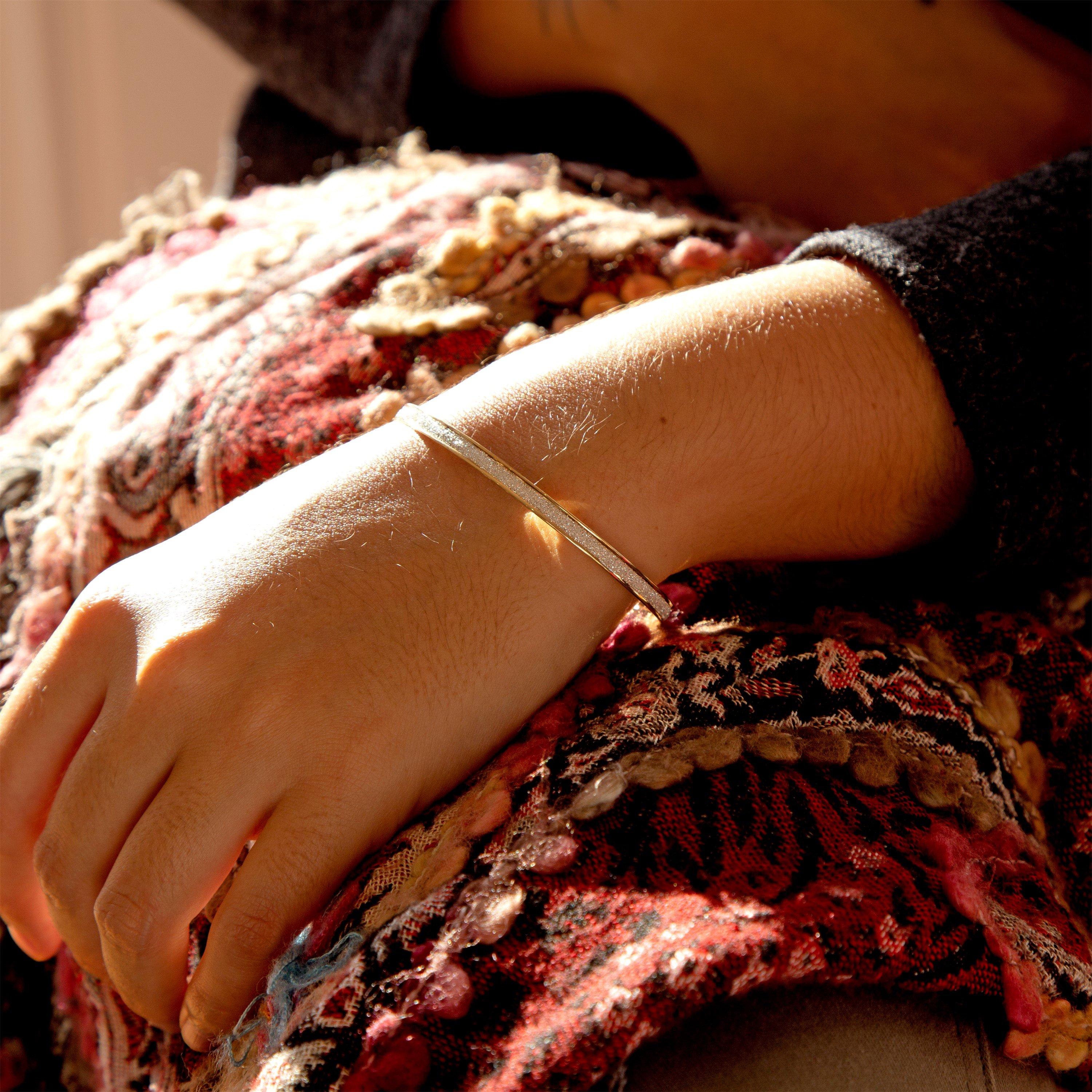 Gold - Be You - 9ct Gold Stardust Bangle - 2