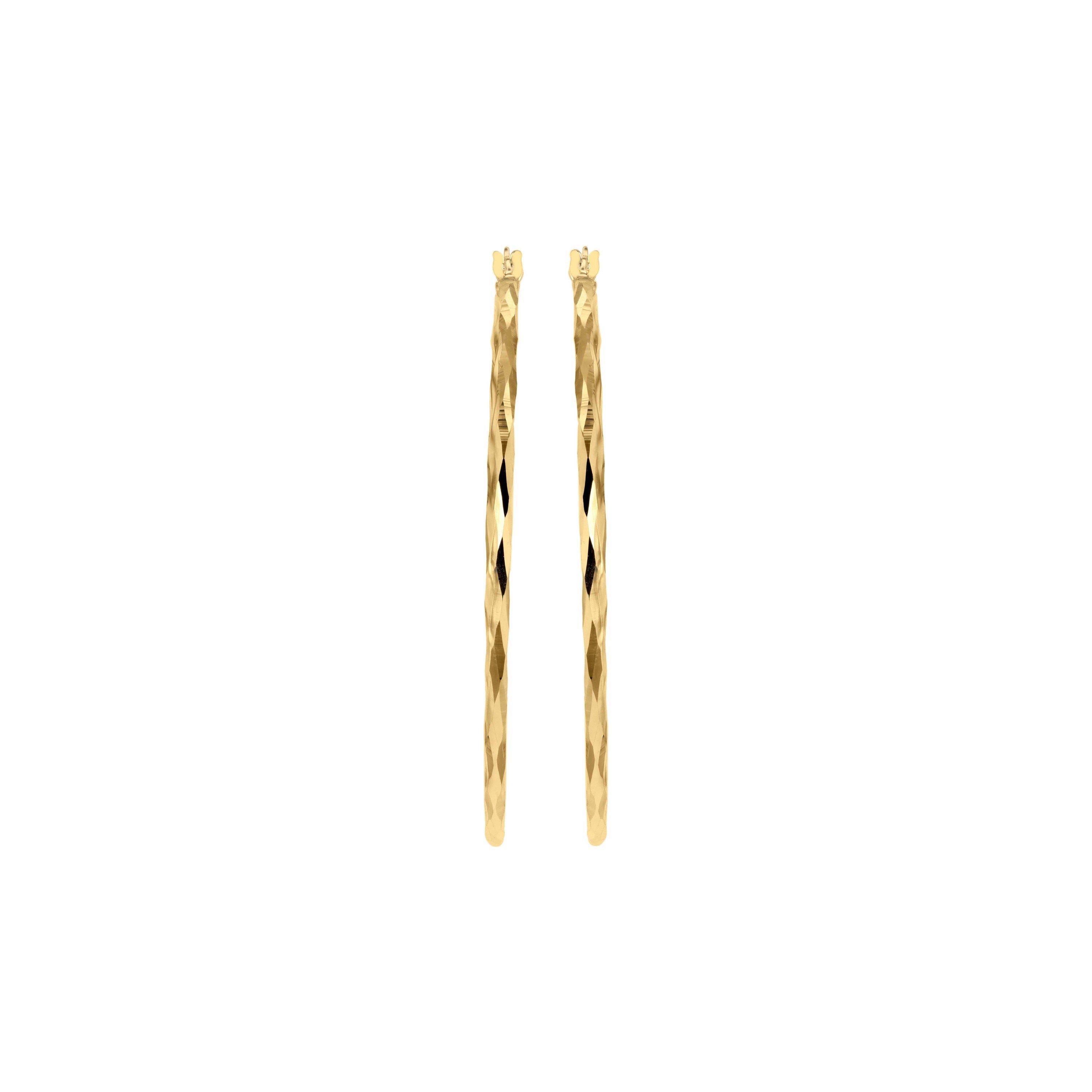 Gold - Be You - 9ct Gold Diamond Cut Hoops - 3