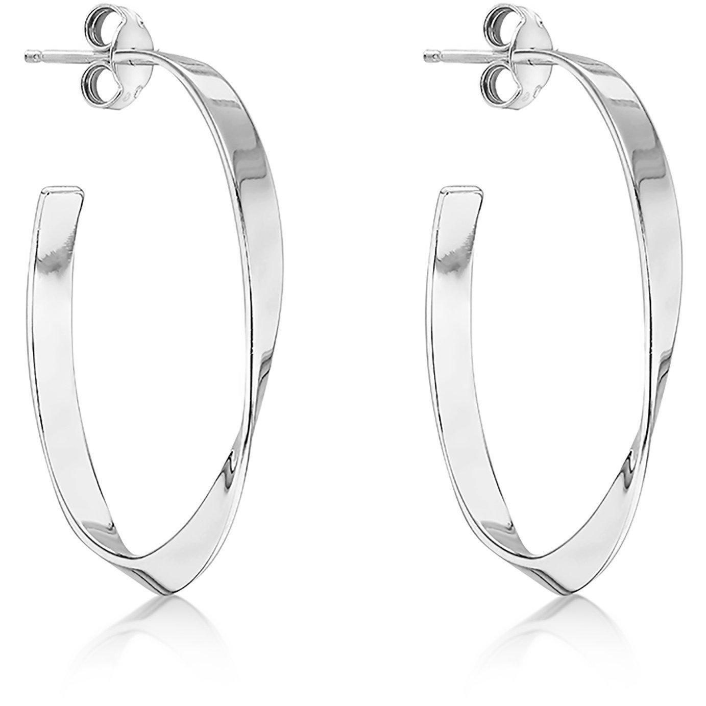 Silver - Be You - Sterling Silver Twist Hoops - 1