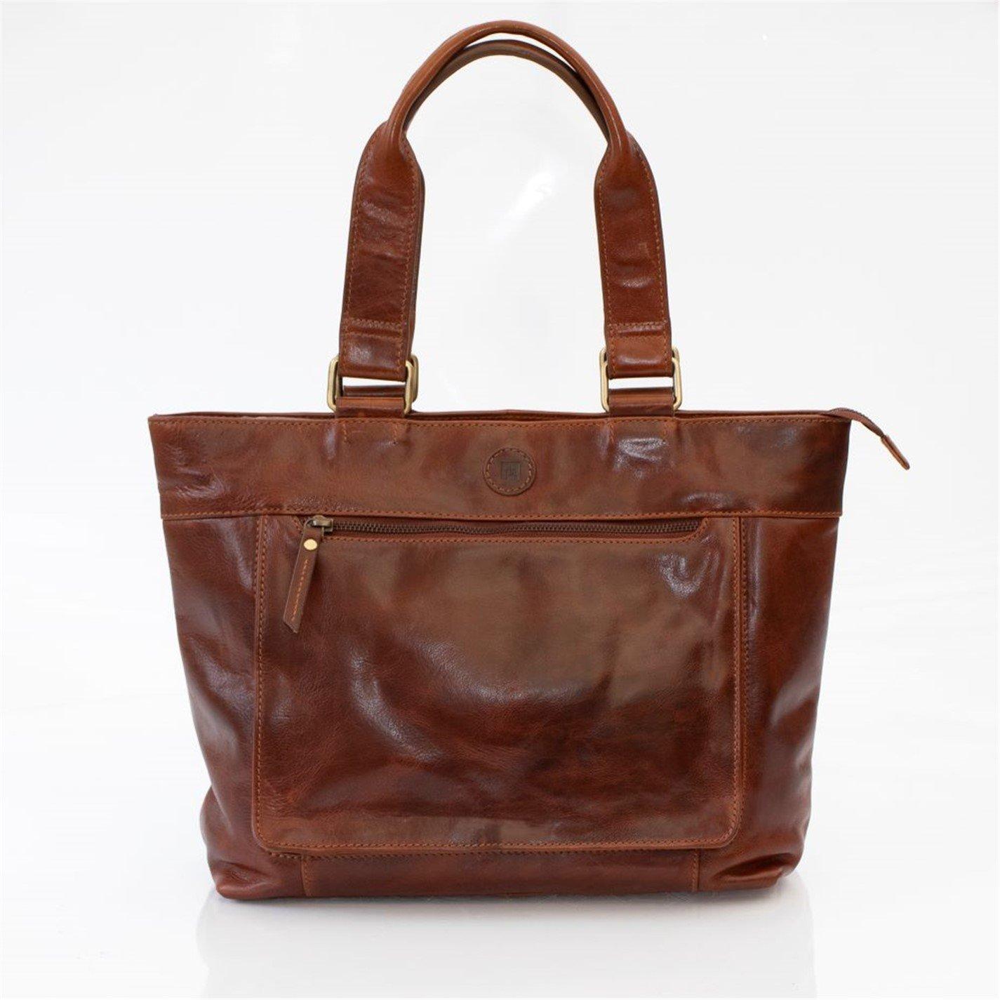 Cognac - PRIMEHIDE Leather - Orion Womens Laptop Bag – 2006 - 4