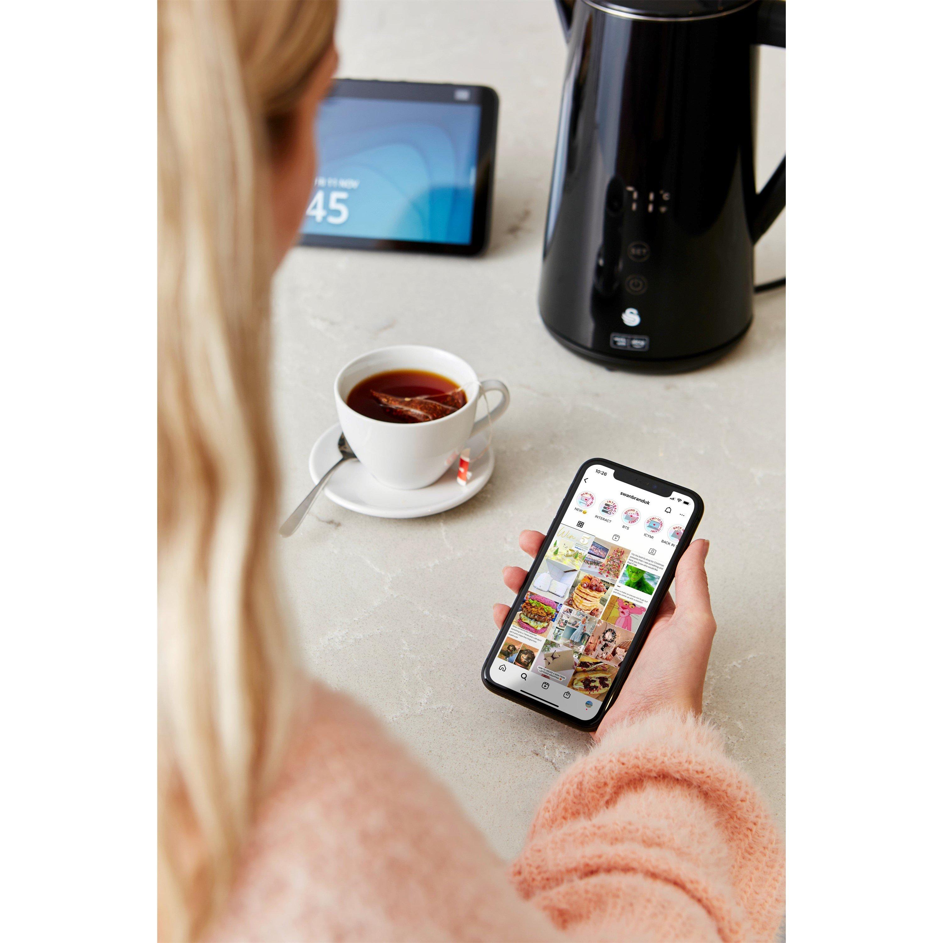 Black - Swan - Swan Alexa 1.5 Litre Smart Kettle - 11