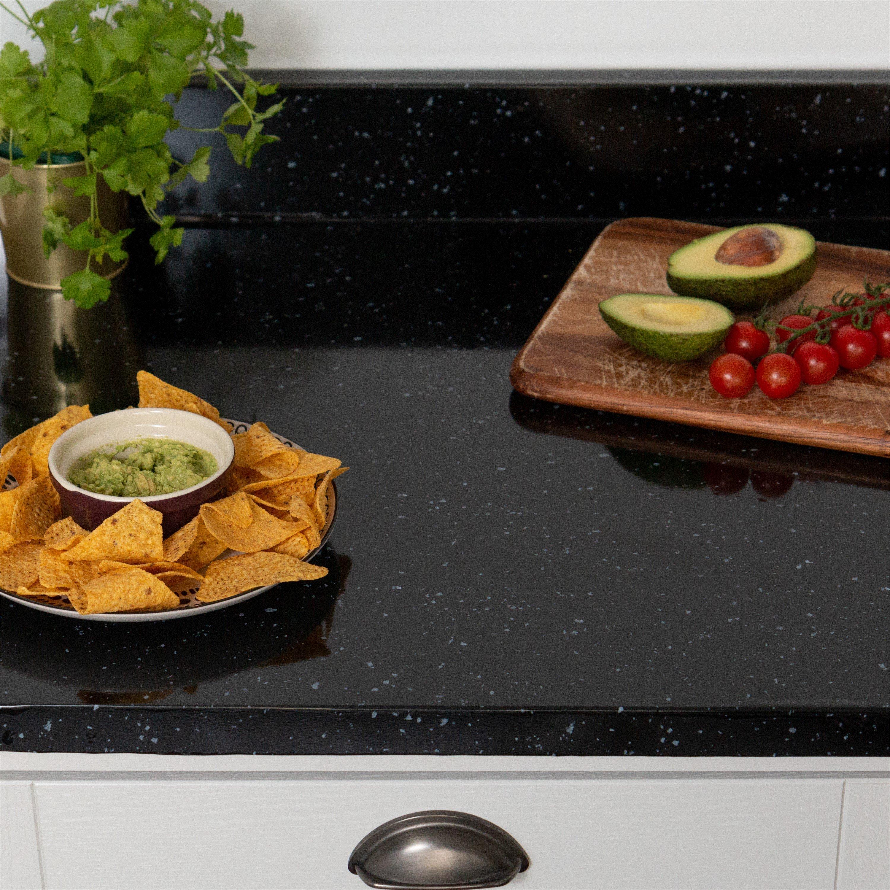 Black - D C Fix - dc fix Black Quartz Self Adhesive Vinyl Wrap - 2