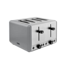 Tower Sera 4 Slice Toaster Grey Smoked Black Trim