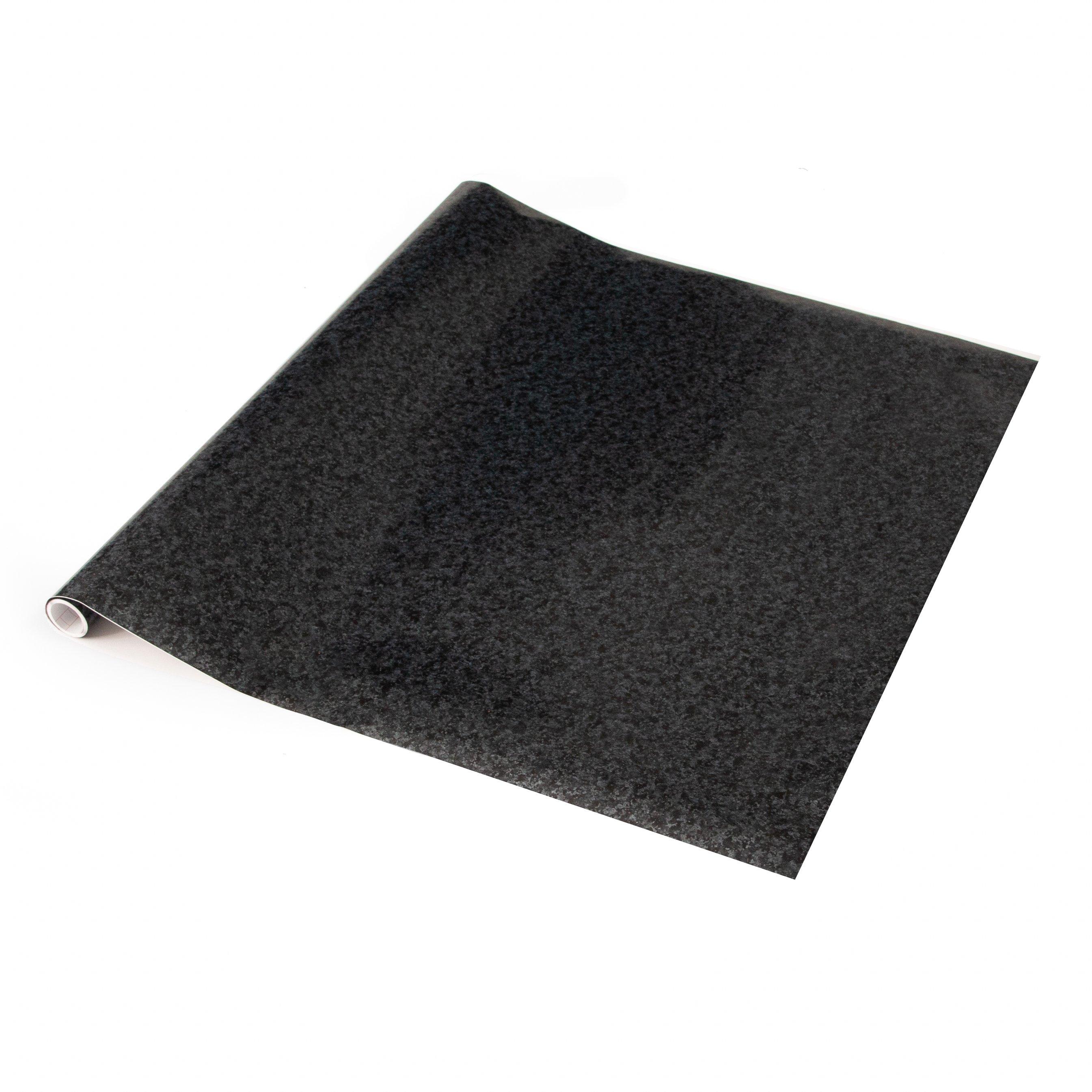 Black - D C Fix - Granite Black Self Adhesive Vinyl Wrap - 1