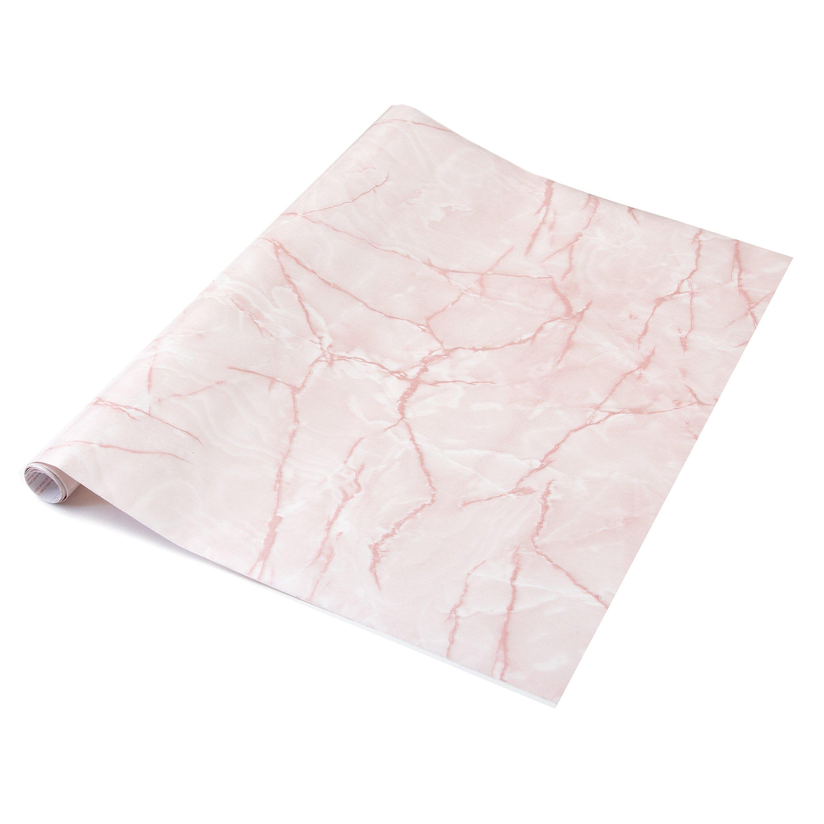 Pink - D C Fix - dc fix Marble Pink Self Adhesive Vinyl Wrap - 1