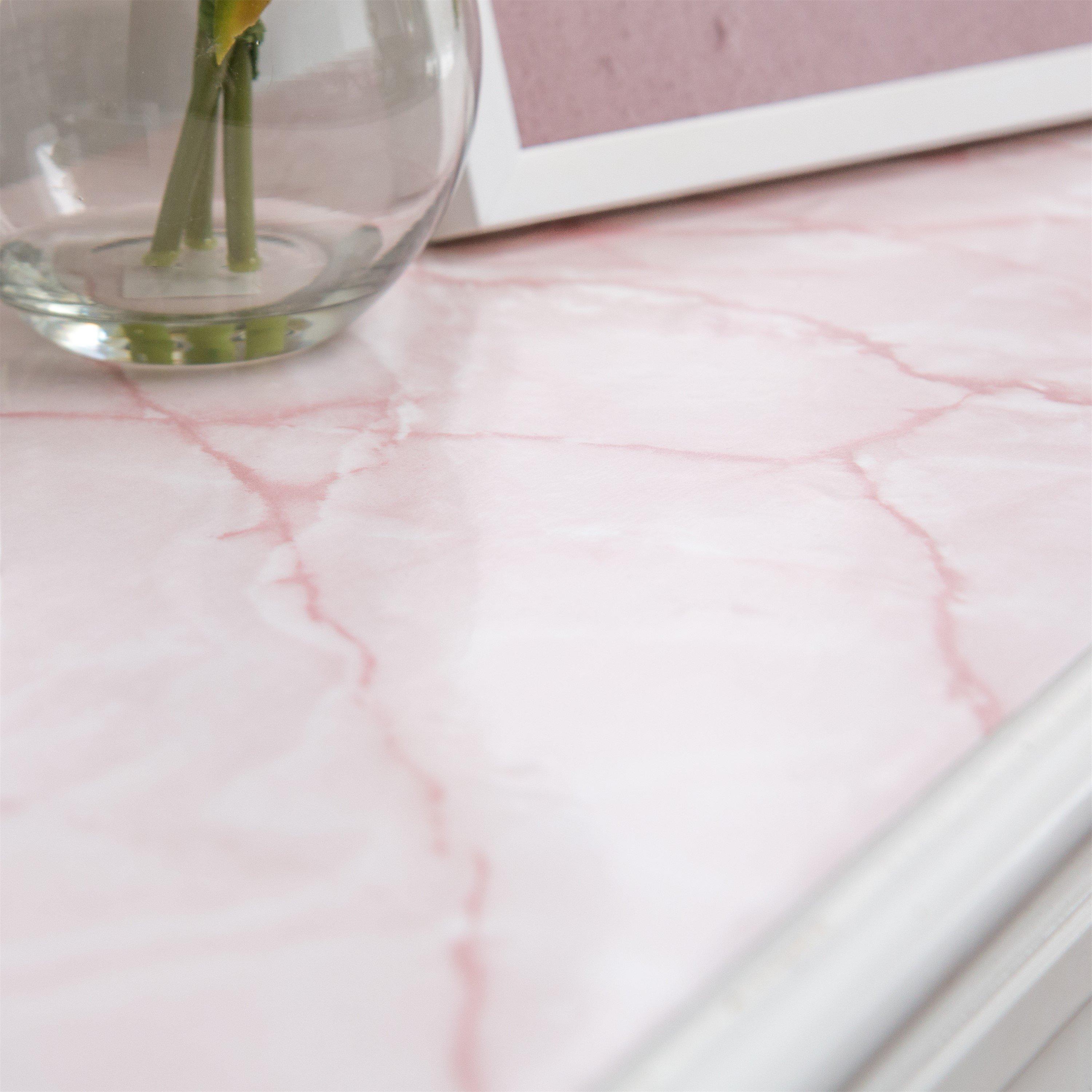 Pink - D C Fix - dc fix Marble Pink Self Adhesive Vinyl Wrap - 5