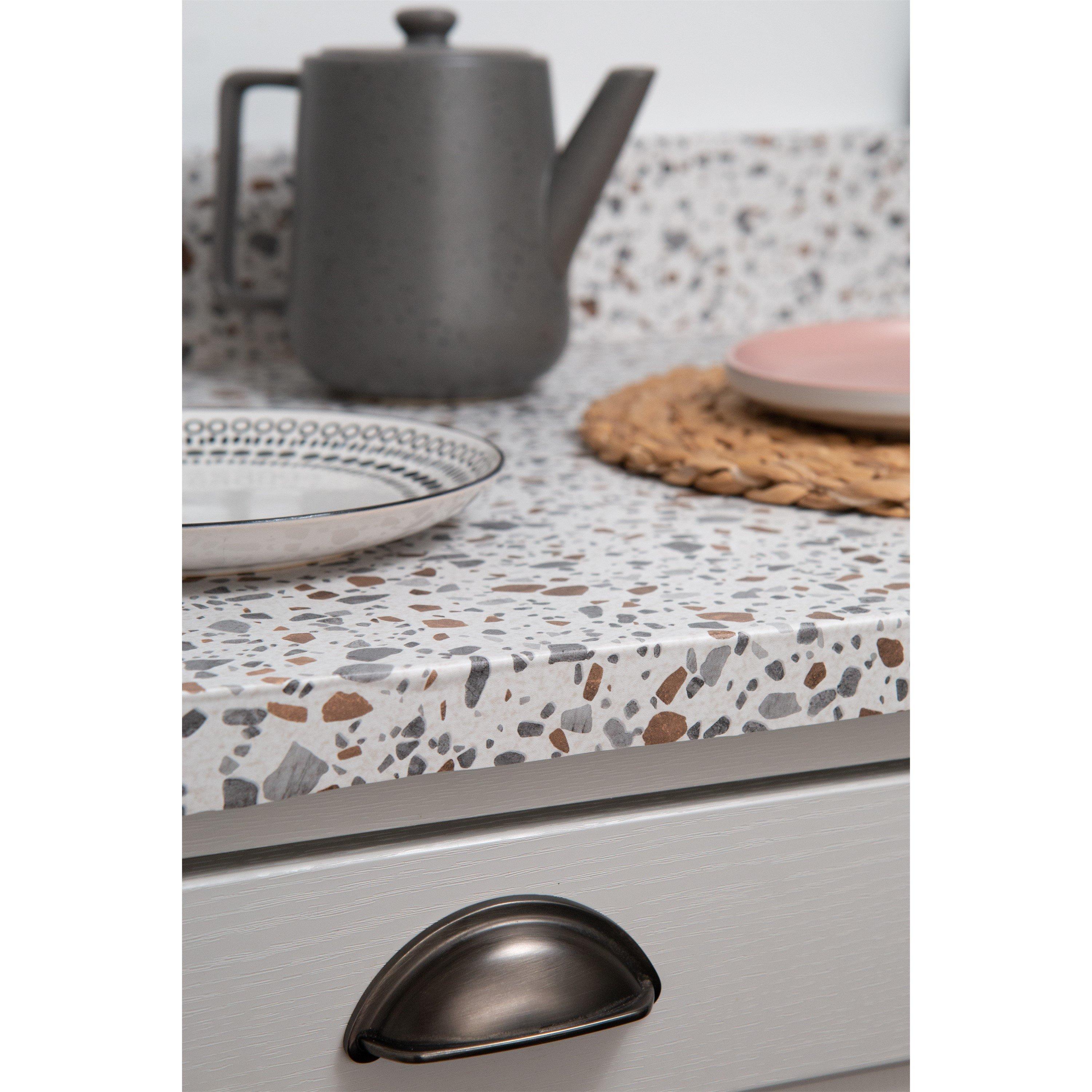 Grey/Beige - D C Fix - dc fix Terrazzo Self Adhesive Vinyl Wrap - 2