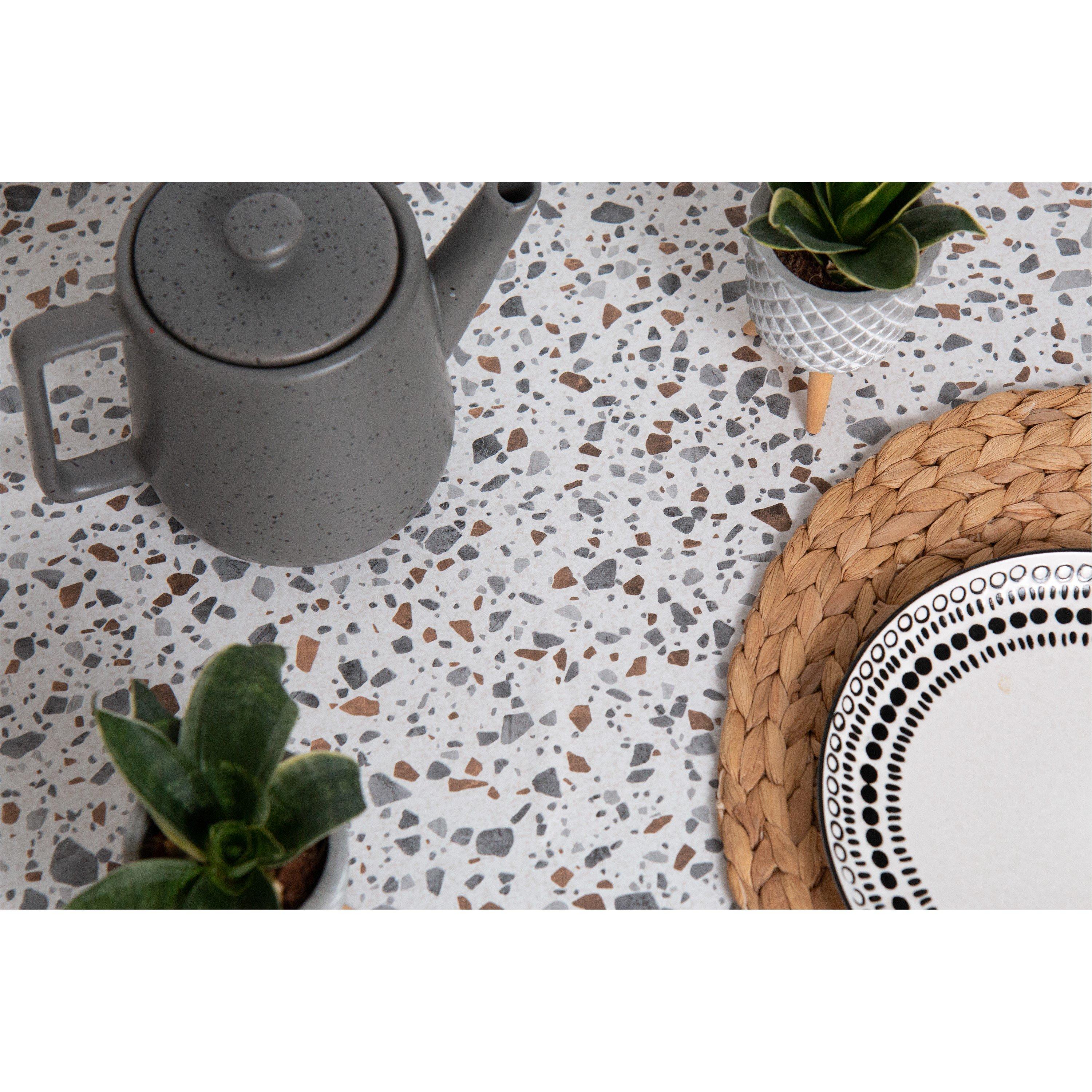 Grey/Beige - D C Fix - dc fix Terrazzo Self Adhesive Vinyl Wrap - 4