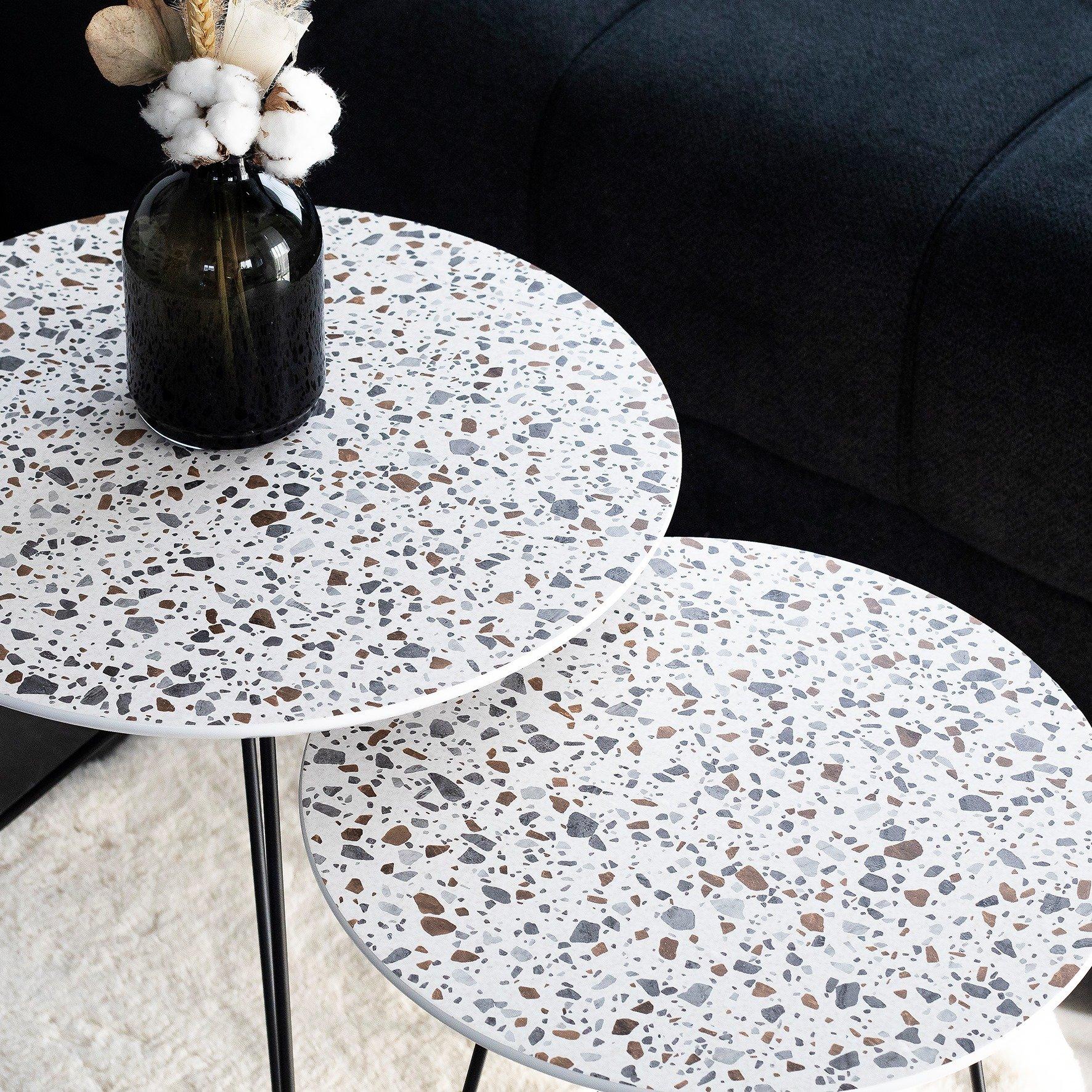 Grey/Beige - D C Fix - dc fix Terrazzo Self Adhesive Vinyl Wrap - 5