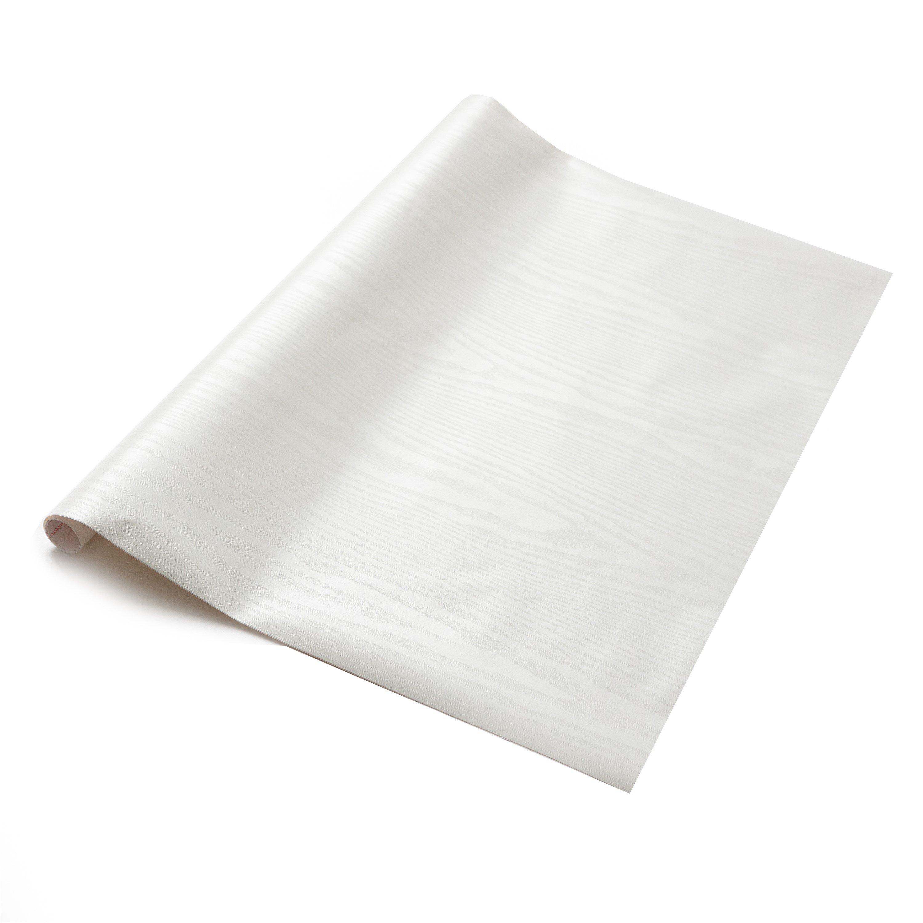 White - D C Fix - dc fix Whitewood Matt Self Adhesive Vinyl Wrap - 1