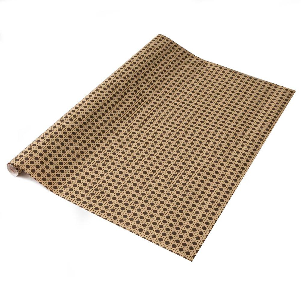 Brown/Black - D C Fix - dc fix Woven Cane Self Adhesive Vinyl Wrap - 1