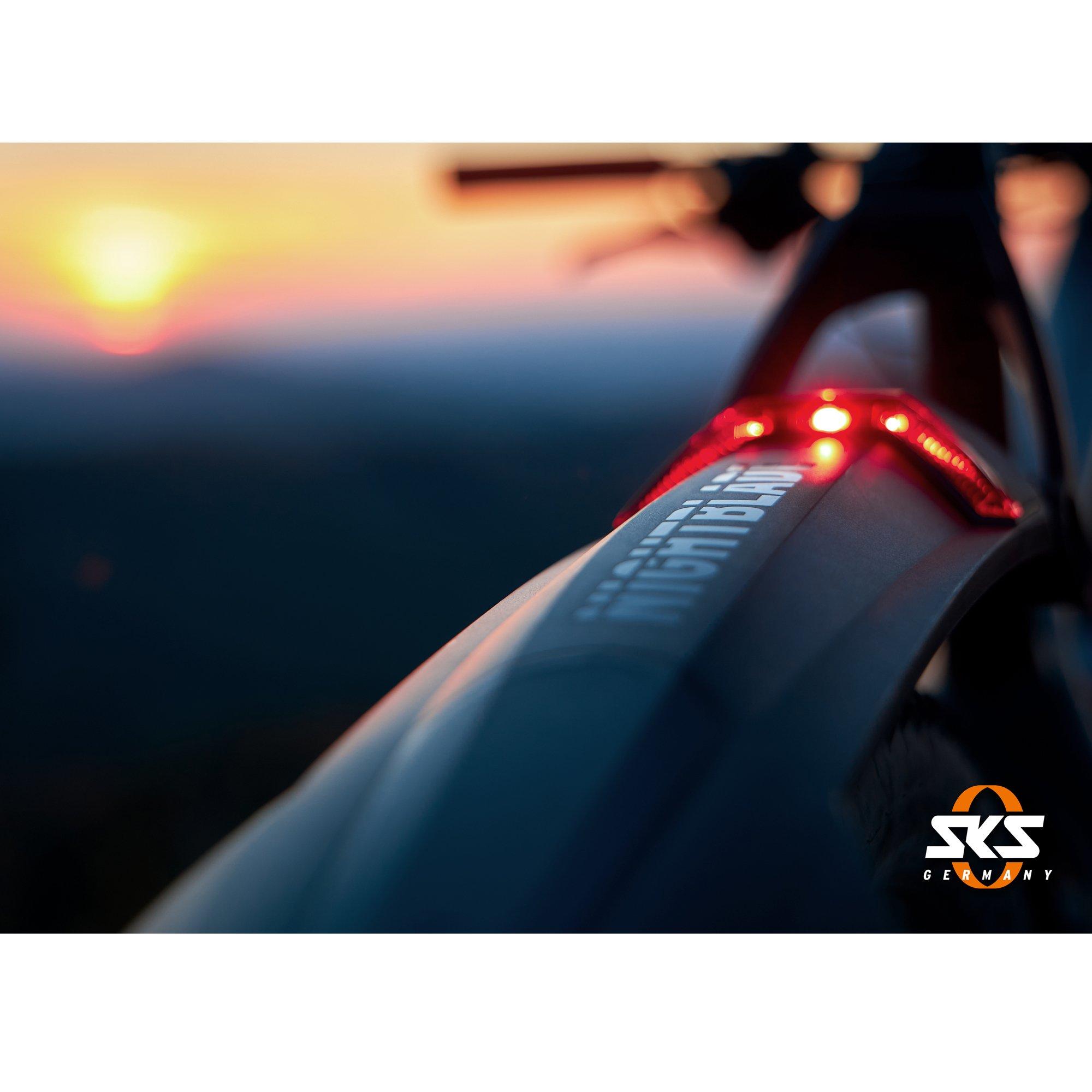 Black - SKS - NIGHTBLADE MUDGUARD with Integrated Light - 4