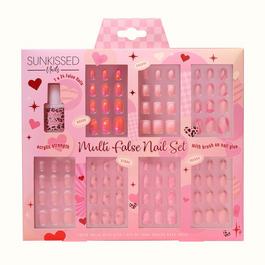 Be You Studio Sunkissed Abstract Print Glue On False Nail Set