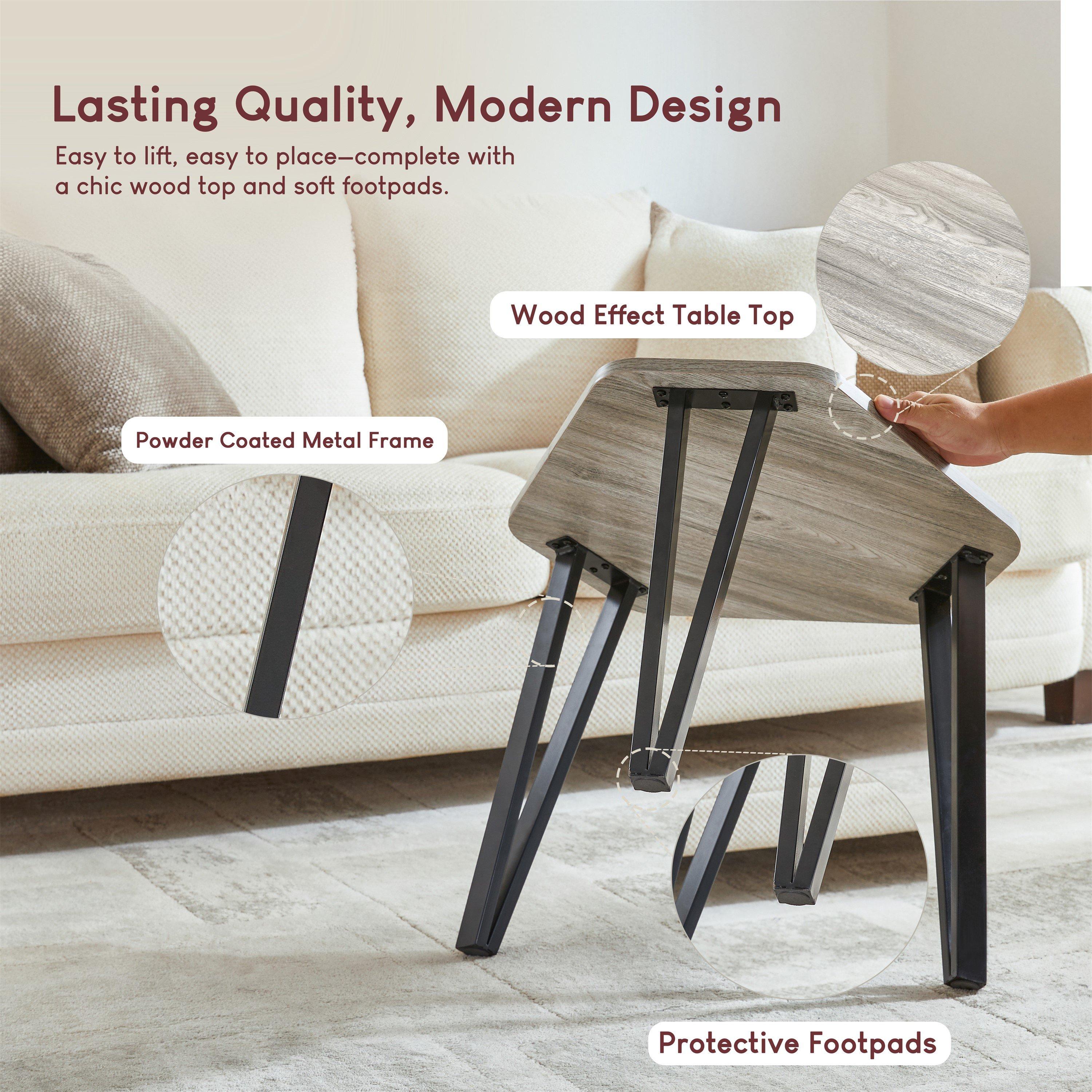 Grey - Lassic - Vida Designs Brooklyn Nest of 3 Tables - 7