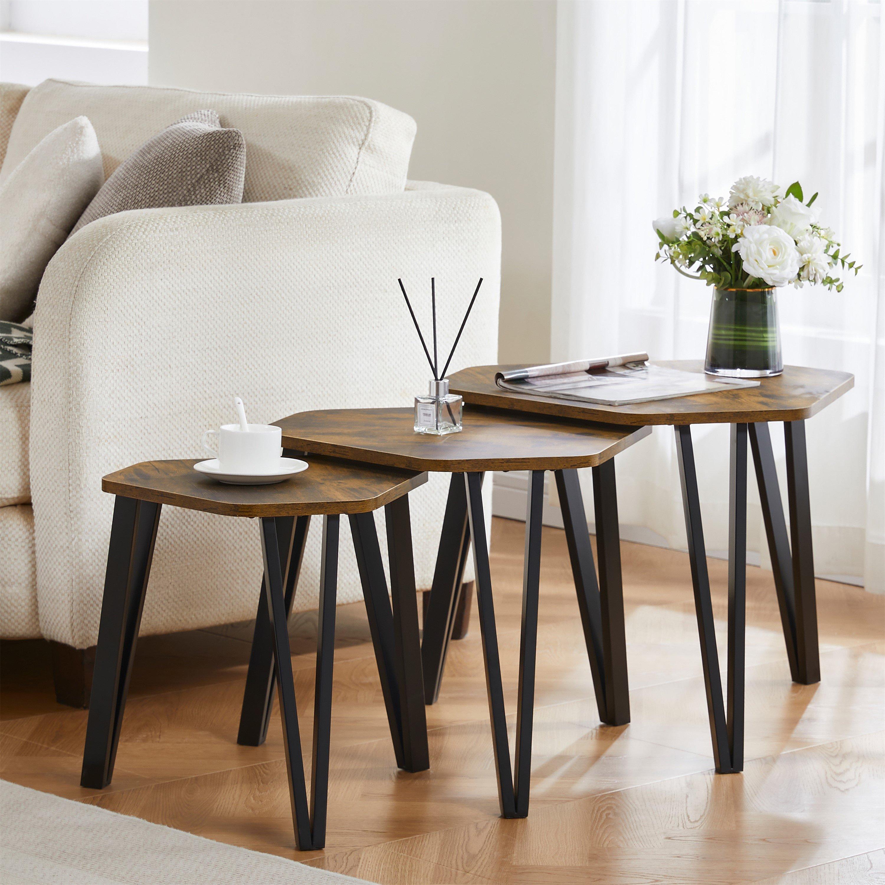 Lassic  Vida Designs Brooklyn Nest Of 3 Tables - Dark Wood  of 3