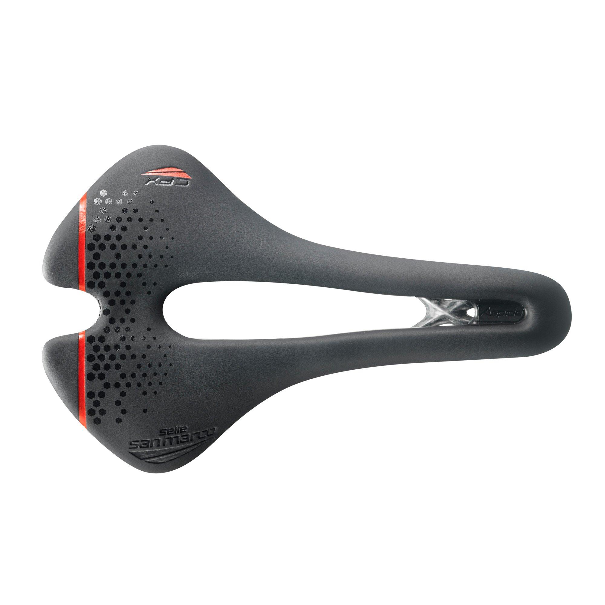 Selle San Marco Men's Aspide Short Carbon Fx Saddle - Black/Black - WIDE (L3)