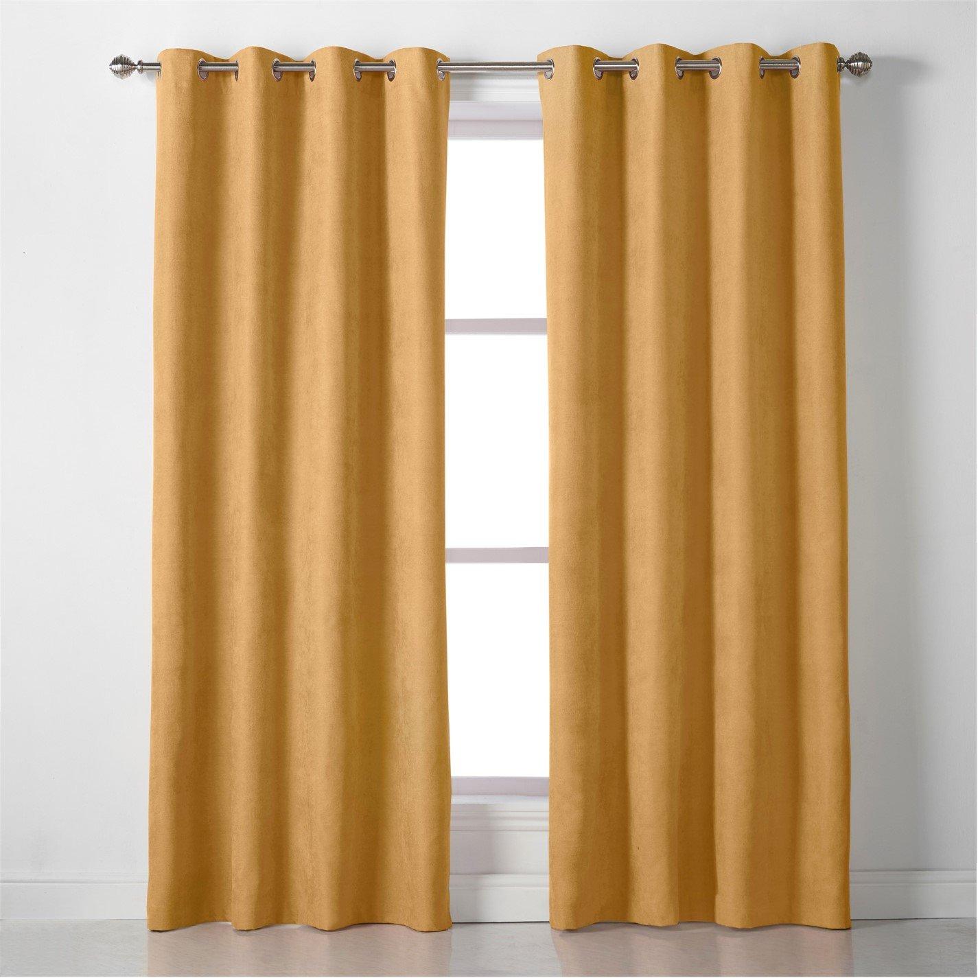 Velvet Chenille Eyelet Ring Top Curtains