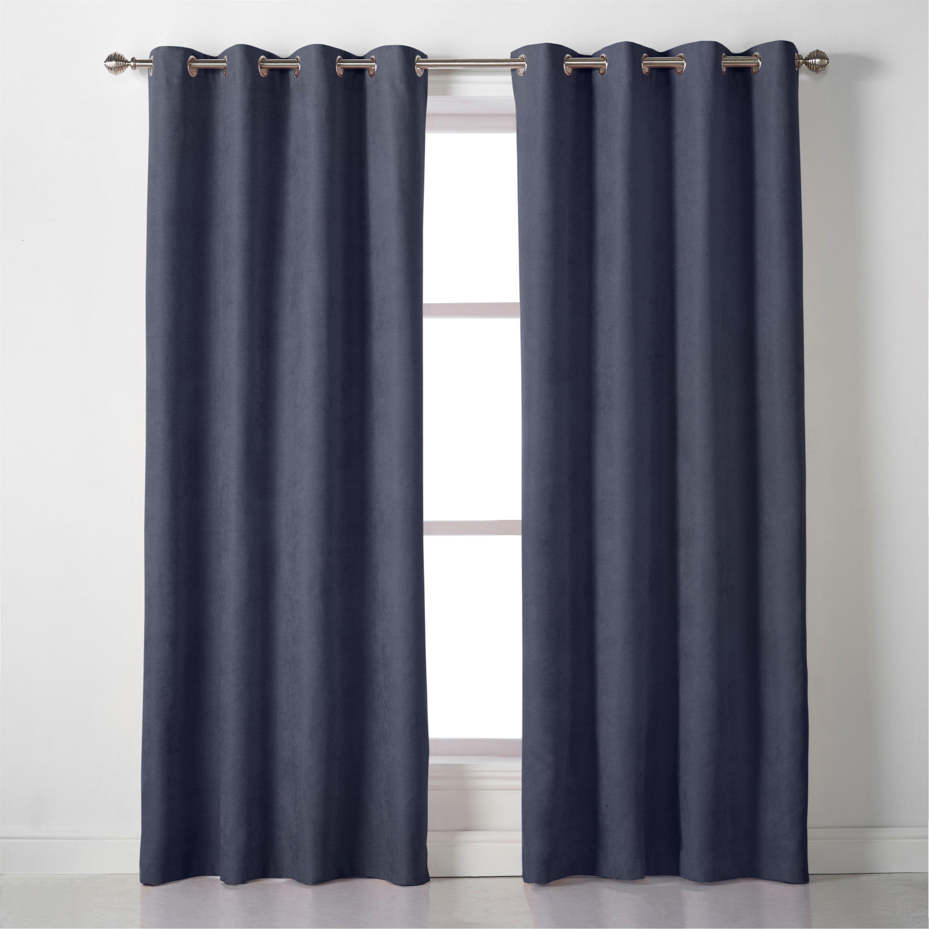 Alan Symonds Velvet Chenille Eyelet Ring Top Curtains