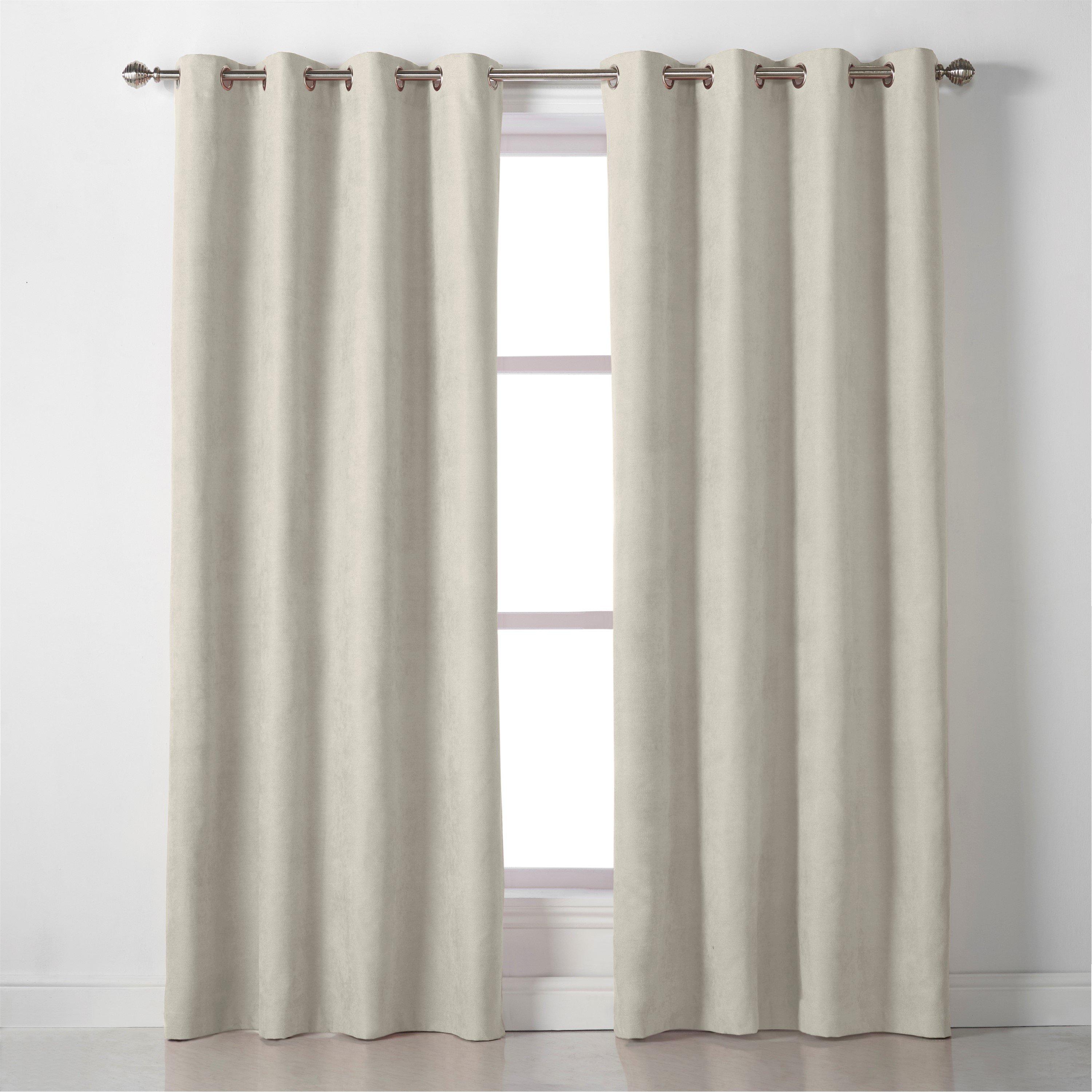 Alan Symonds Velvet Chenille Eyelet Ring Top Curtains