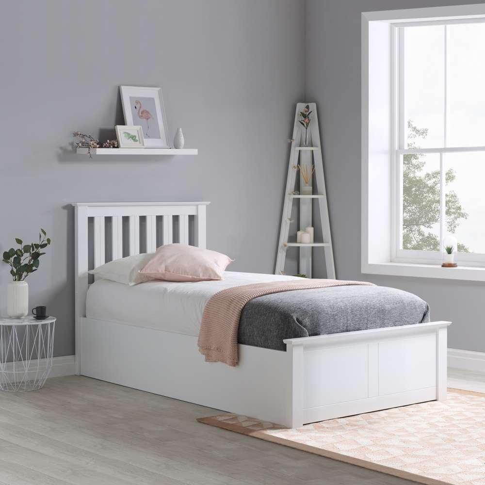 Birlea  Phoenix Ottoman Bed - White - King