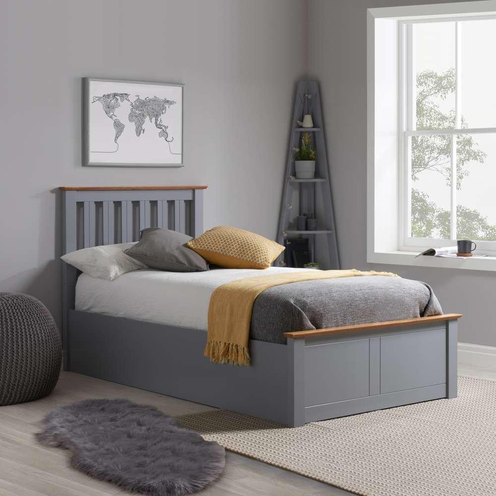 Birlea  Phoenix Ottoman Bed - Stone Grey - King