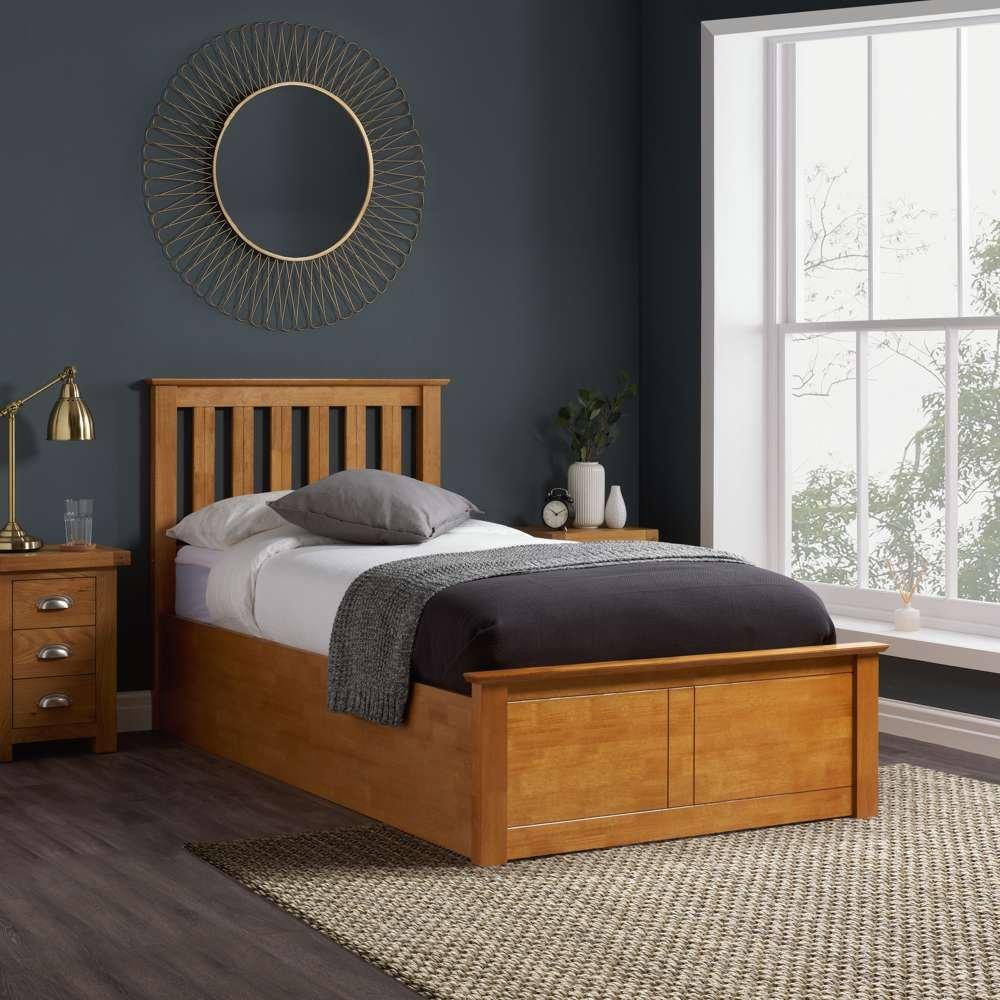 Birlea  Oak-Effect Phoenix Ottoman Bed - King