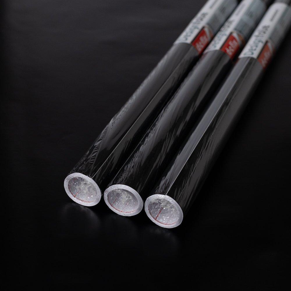 Black - D C Fix - Matt Black Self Adhesive Vinyl Pack 3 - 1