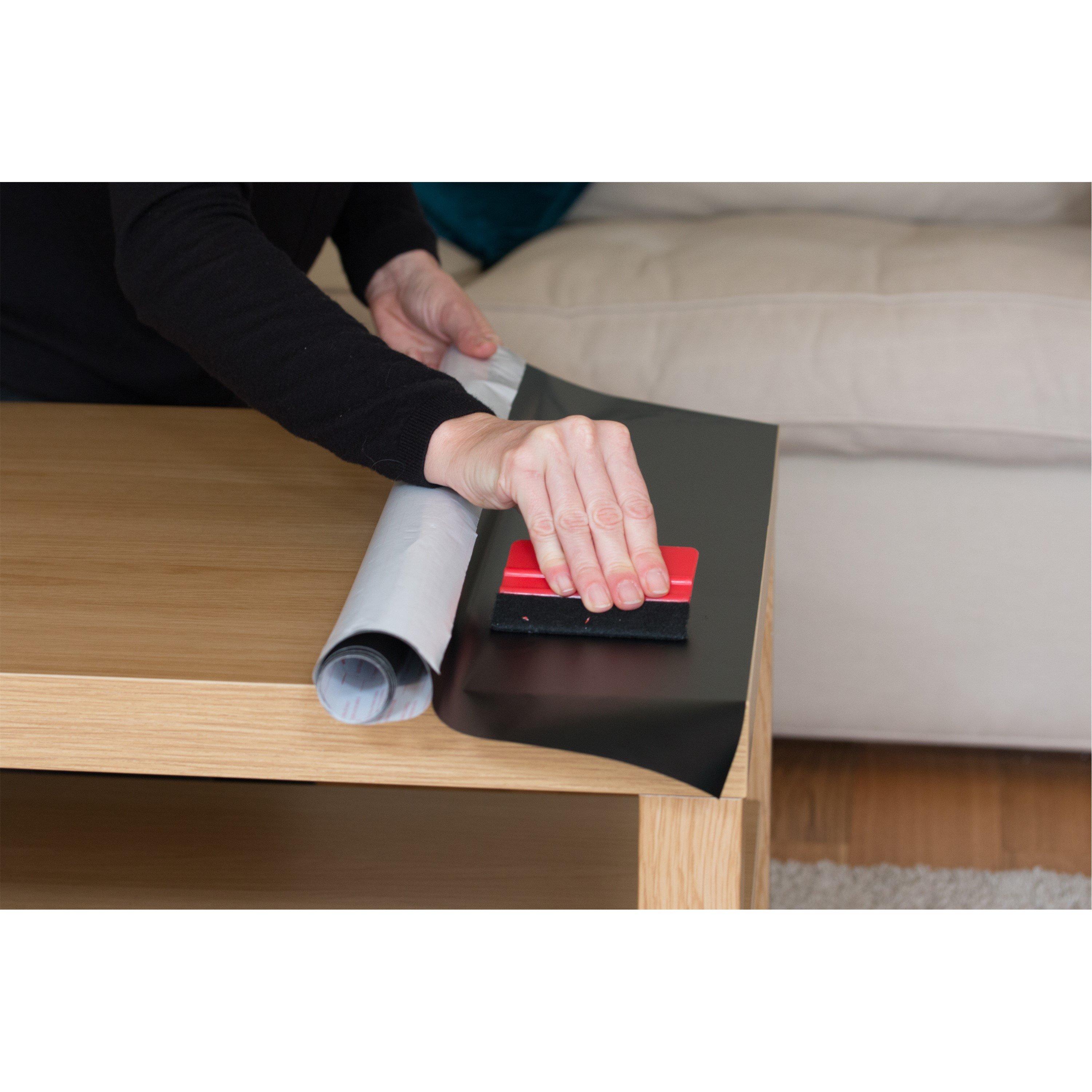 Black - D C Fix - dc fix Matt Black Self Adhesive Vinyl Pack 3 - 2