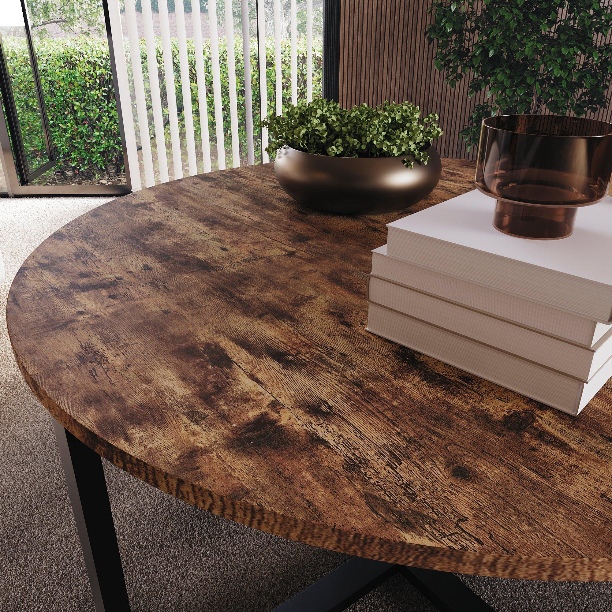 Dark Wood - Lassic - Vida Designs Brooklyn Round Coffee Table - 5