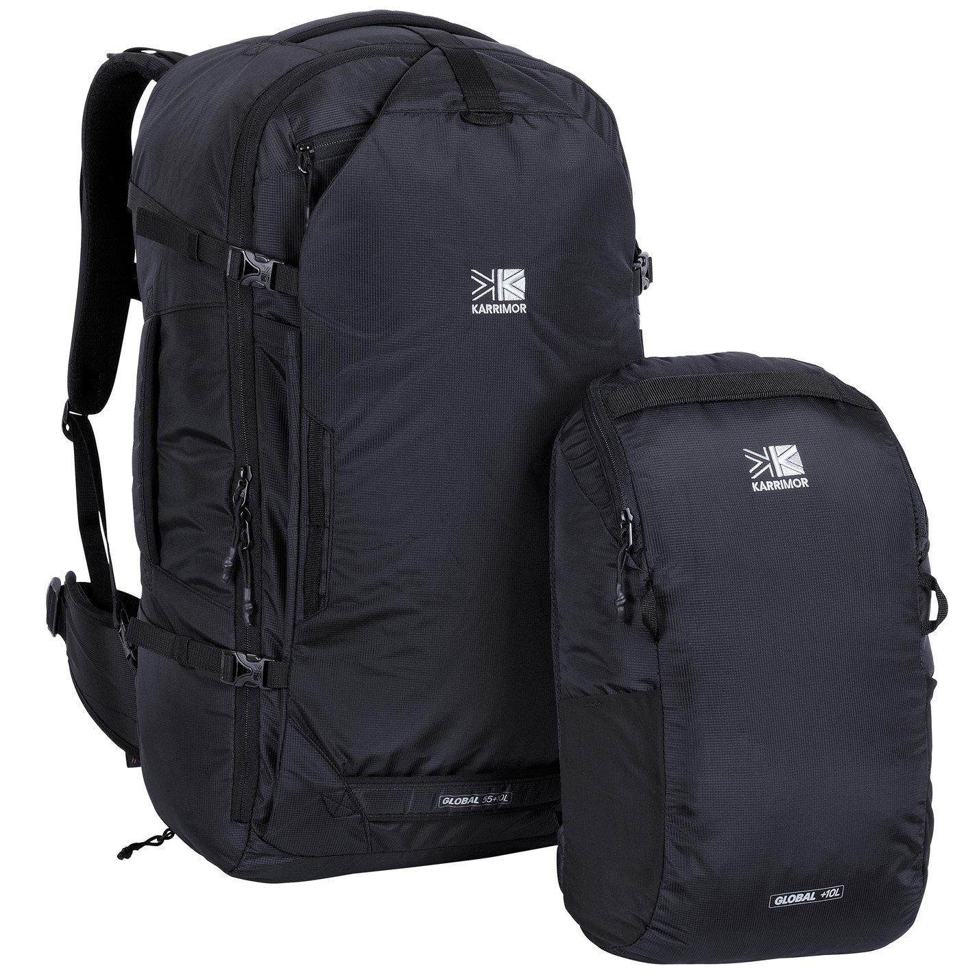 Black - Karrimor - Global 55+10L Travel Backpack - 1