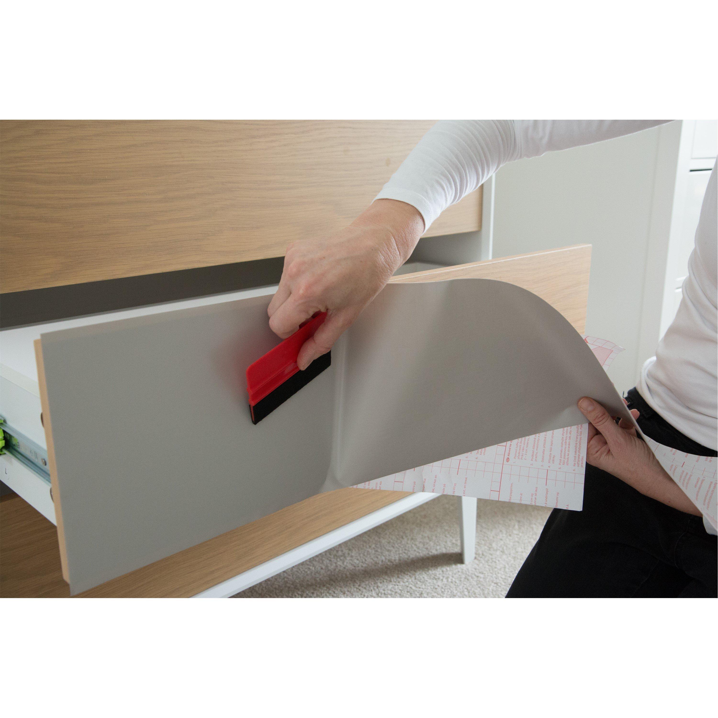 Grey - D C Fix - dc fix Matt Grey Self Adhesive Vinyl Pack 3 - 2