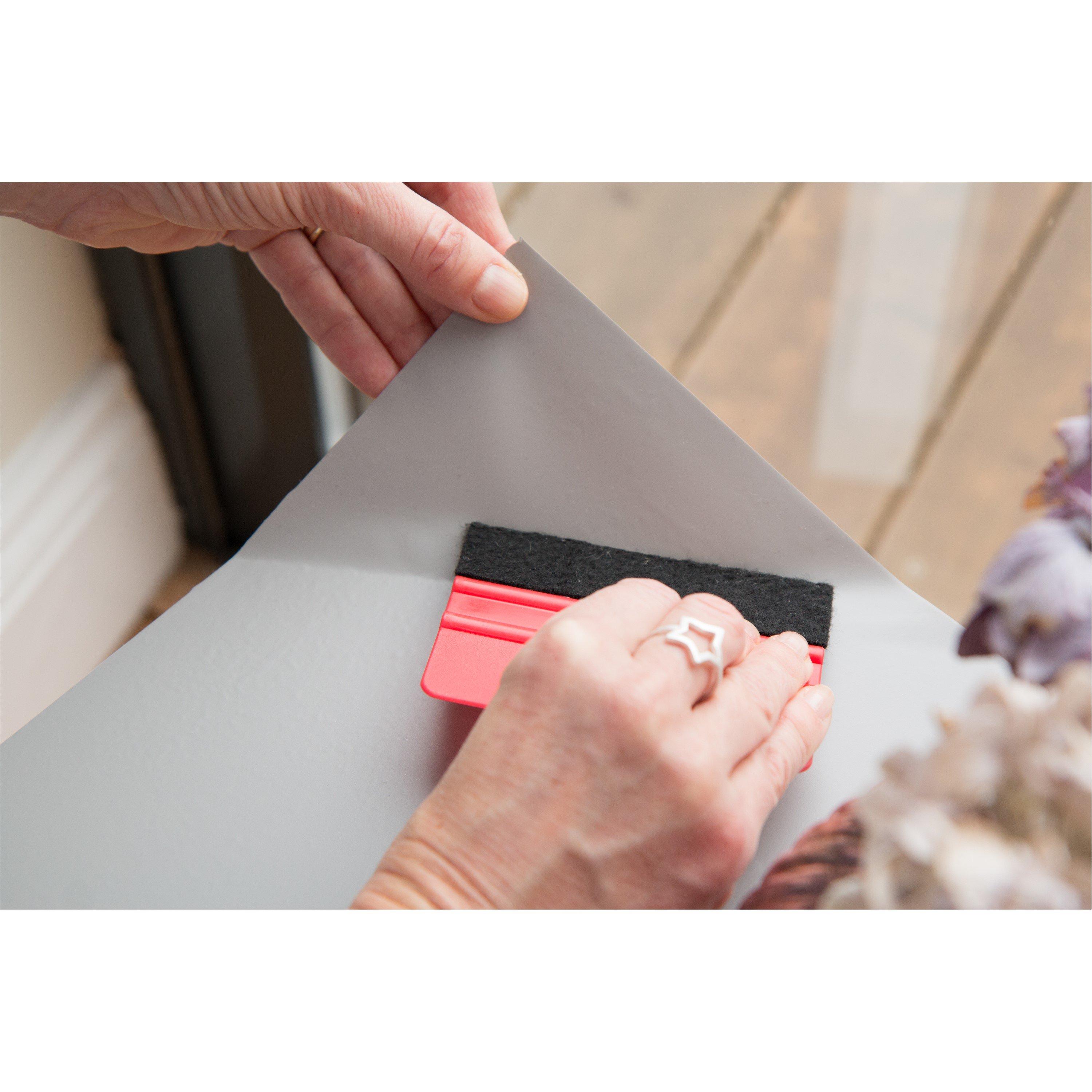 Grey - D C Fix - dc fix Matt Grey Self Adhesive Vinyl Pack 3 - 3