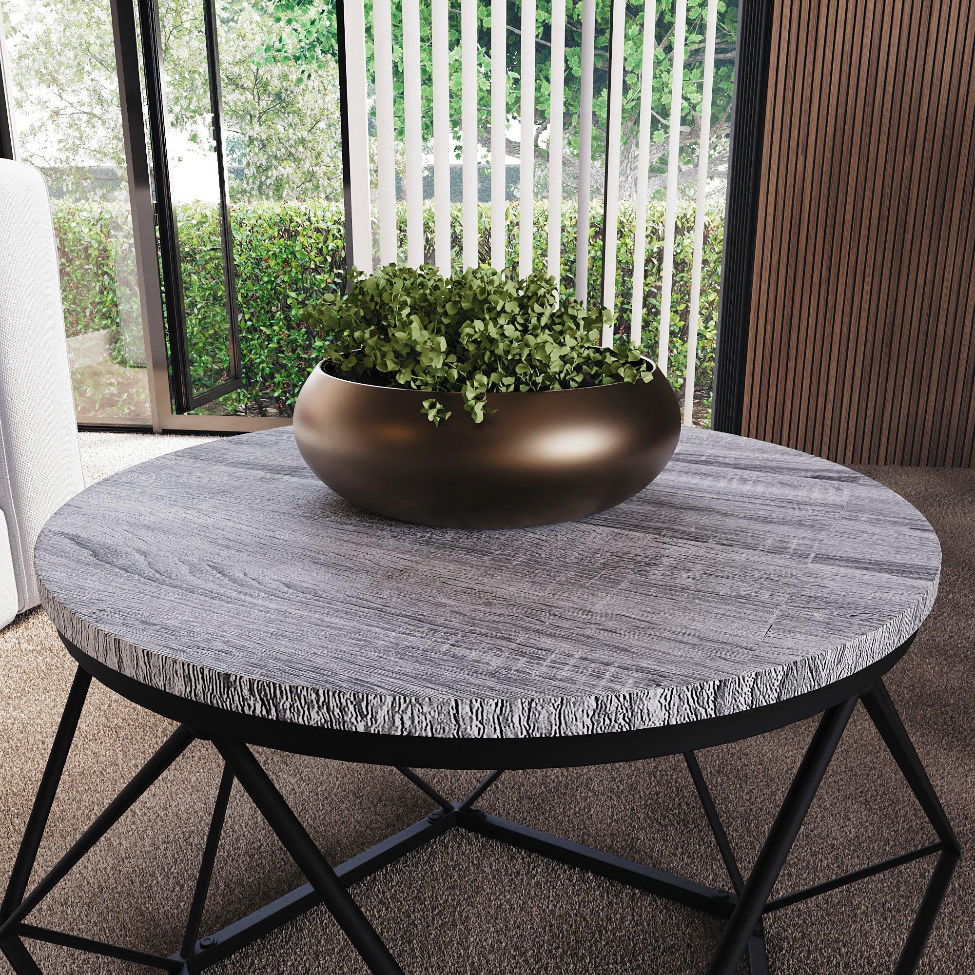 Grey - Lassic - Vida Designs Brooklyn Nest of 2 Geometric Tables - 7